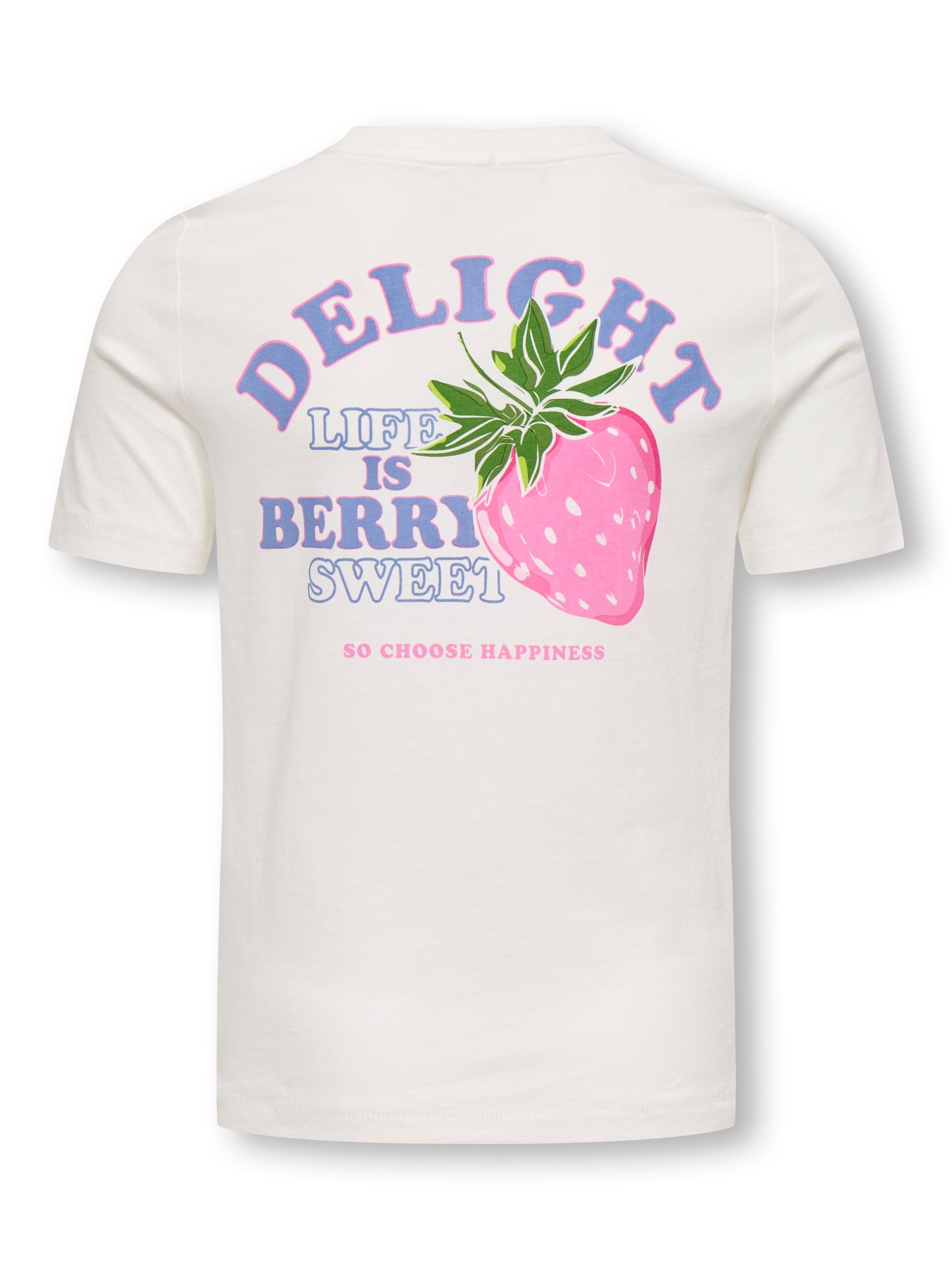 Only KOGBOLETTE LIFE S/S TOP JRS Cloud Dancer/Summer pocket (fuchsia 2900166117025