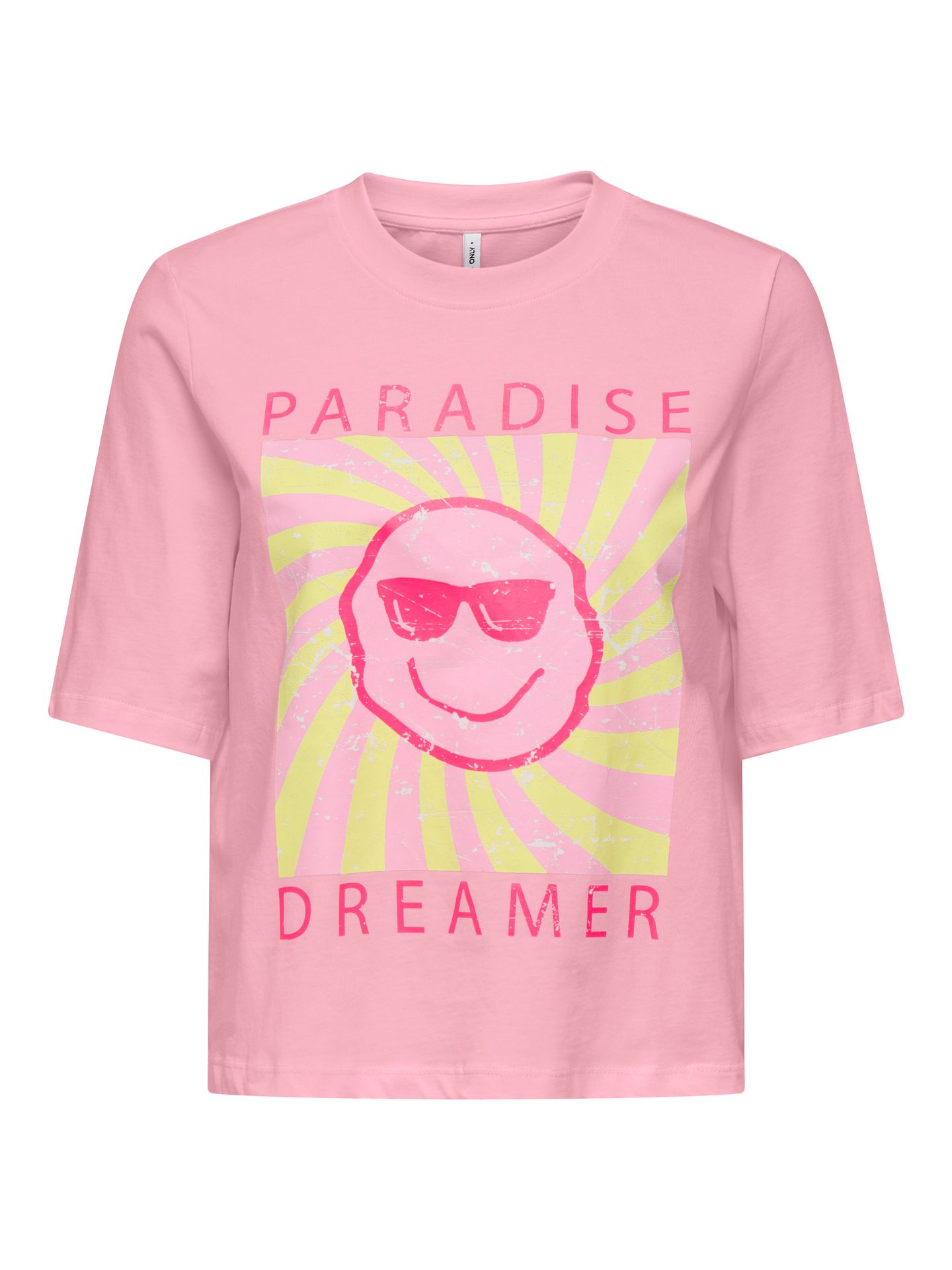 Only KOGCARTY-SUN LIFE S/S TEE OT JRS Romance Rose/Bright White Text/Pink 2900165118023