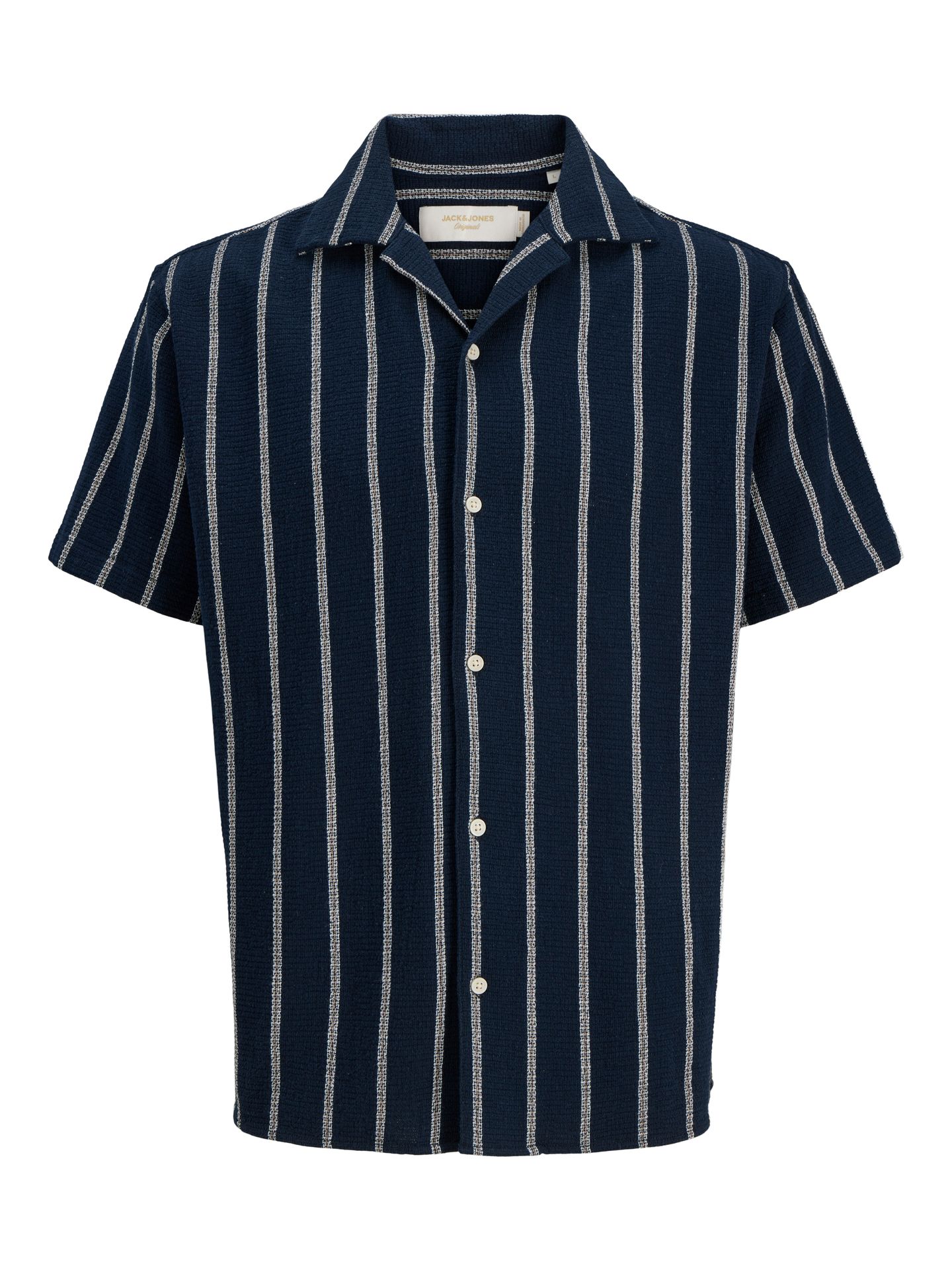 Jack & Jones JJECOBA STRIPE RESORT SHIRT SS SN J Sky Captain/Stripes 2900165121047