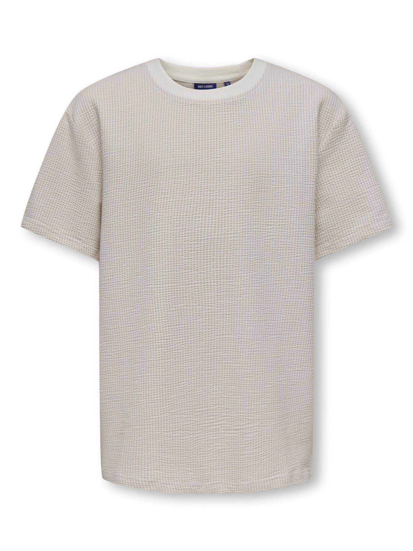 Only & Sons OSJKIAN LIFE RLX SS STRP TEE JRS NO Egret/PUMICE STONE 2900165124017