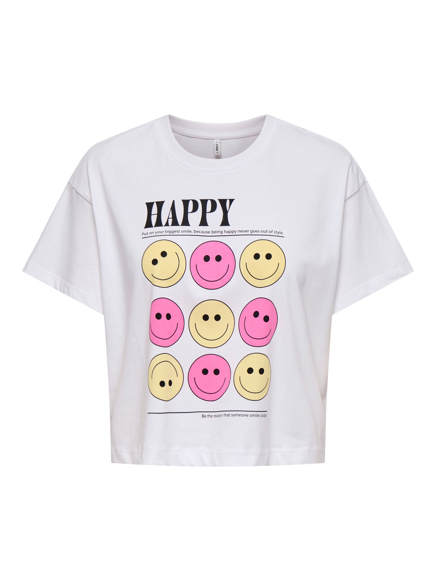 Only KOGANNBEL-SMILE LIFE SS TEE OT JRS Bright White/Heart 2900165128022