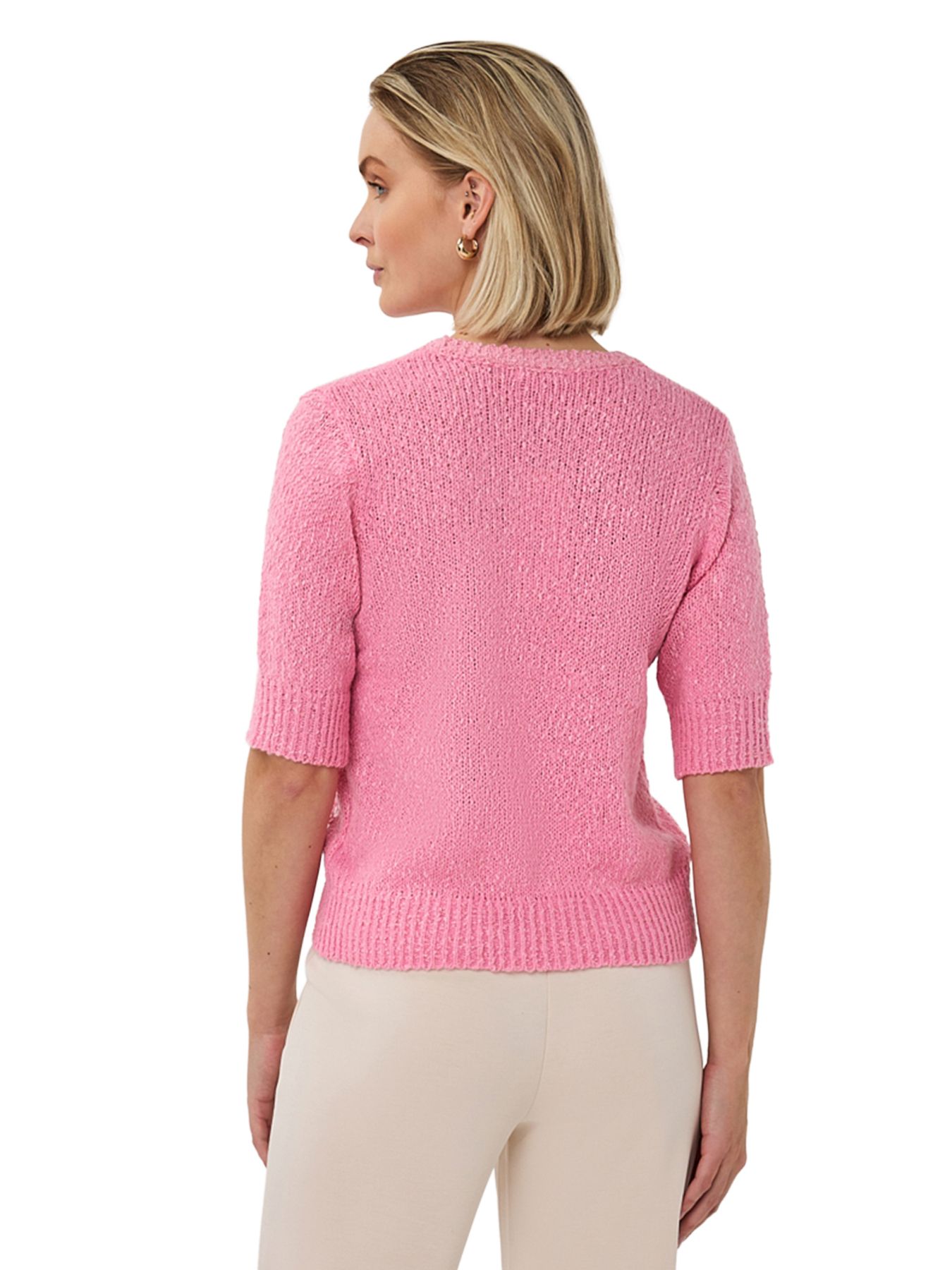 Esqualo Sweater s/slve sequins 420 rose 2900165130070