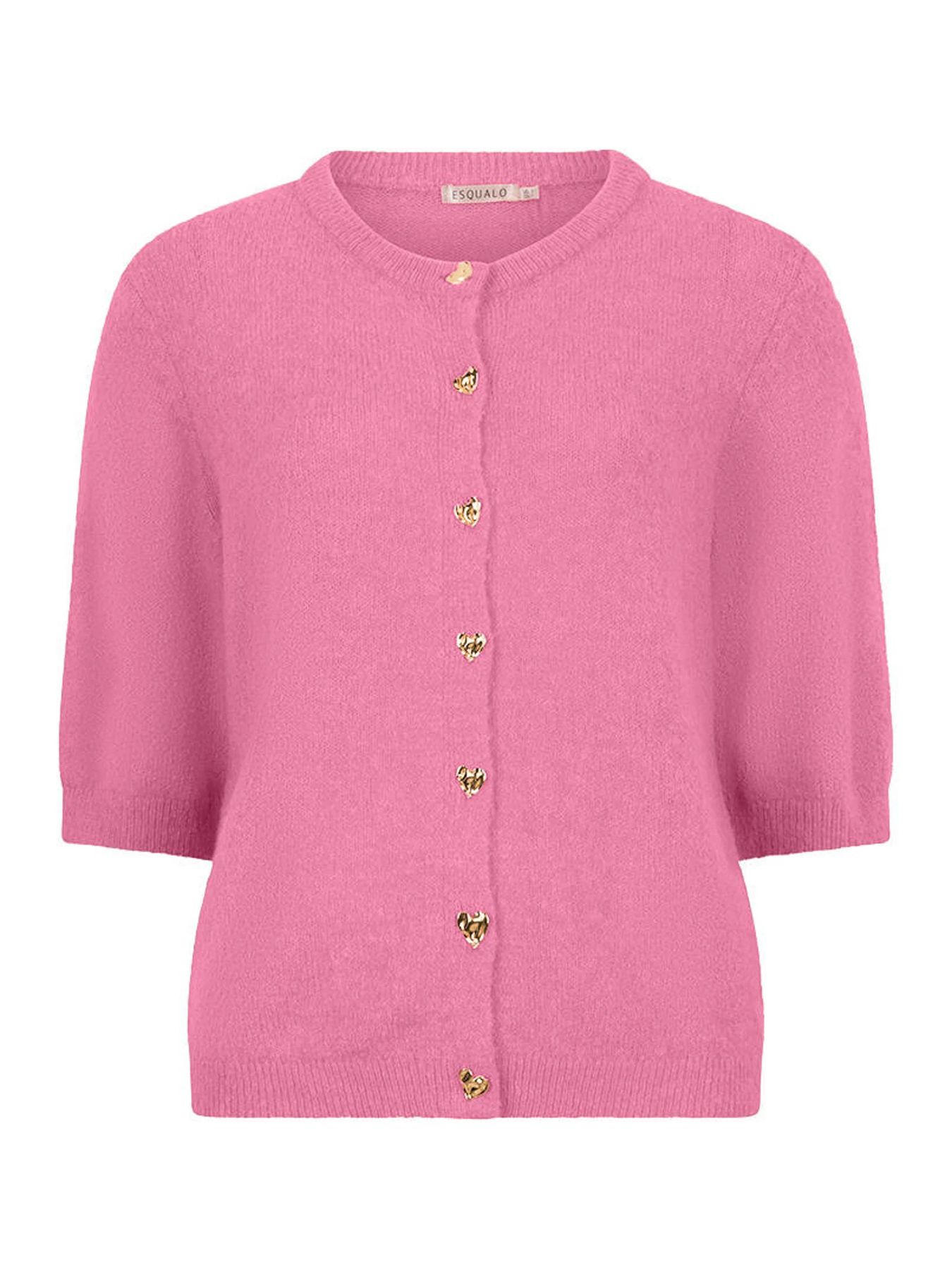 Esqualo Cardigan s/slve fancy buttons 420 rose 2900165132067