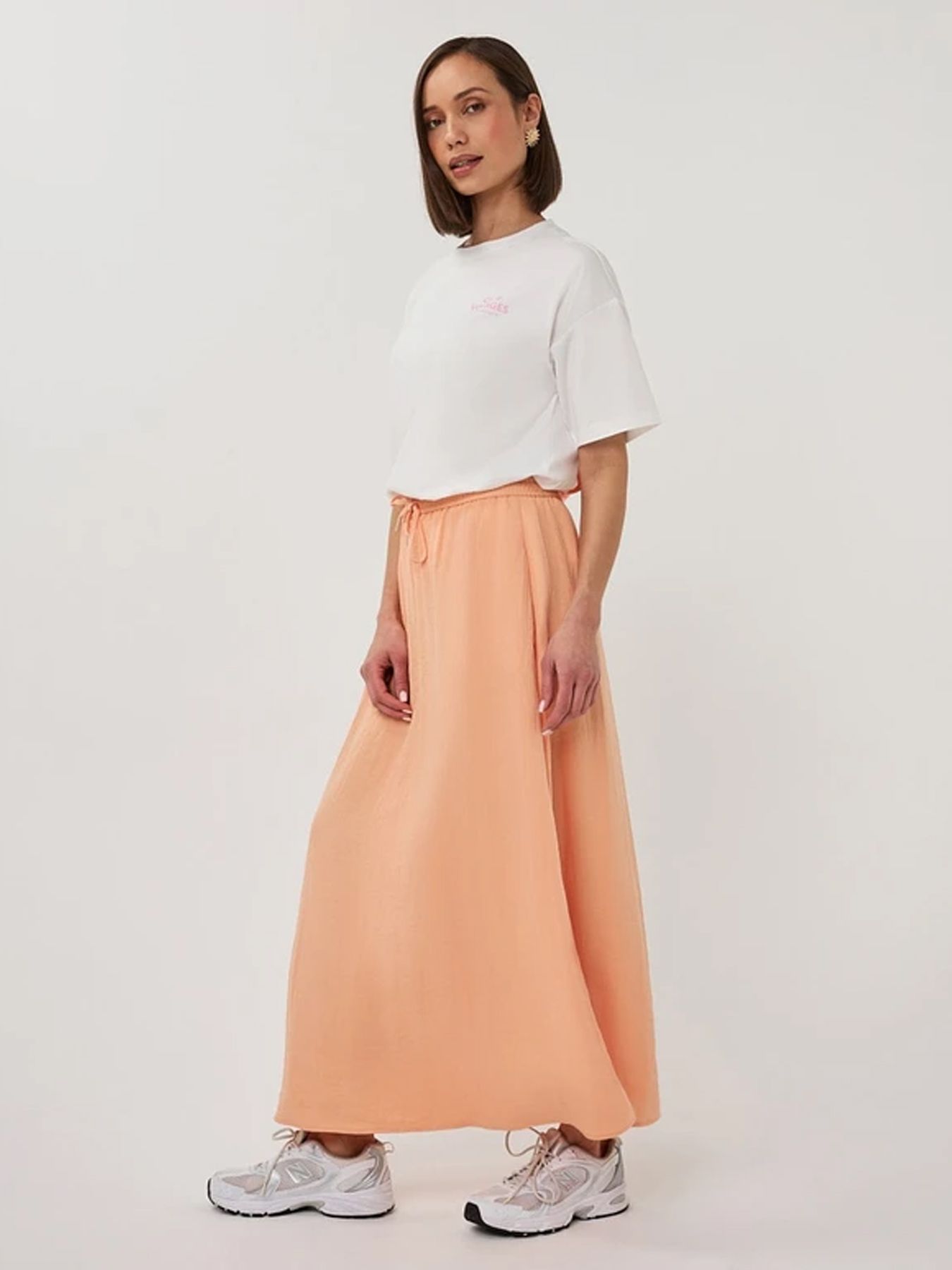 Esqualo T-shirt wide 'voyages' 935 off white / rose 2900165133040