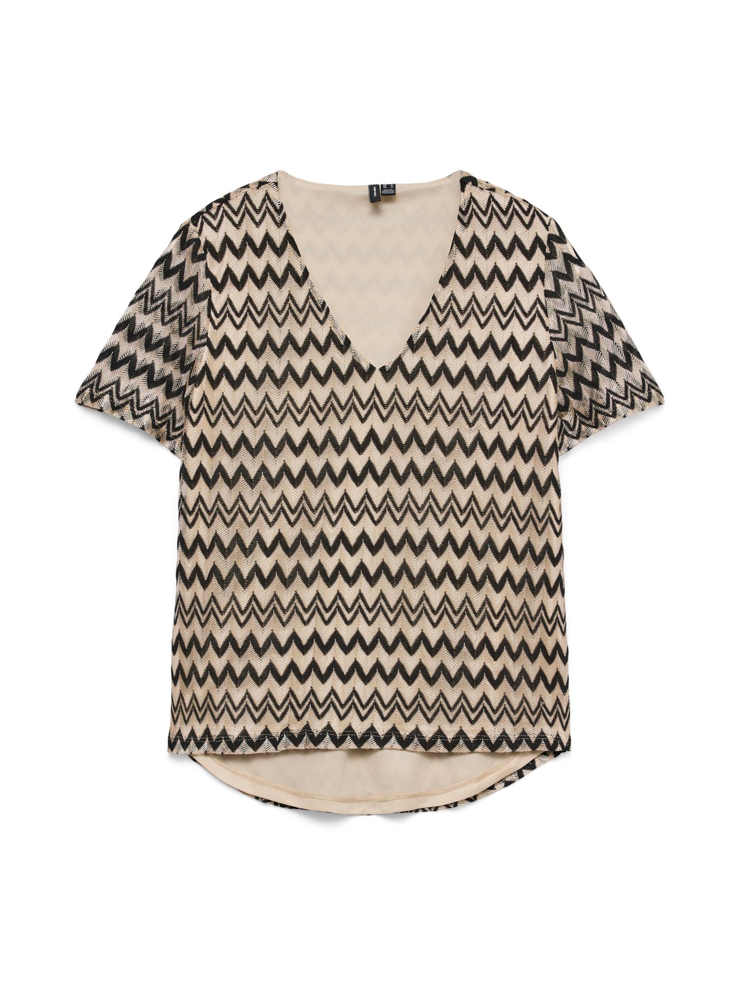 Vero Moda VMVIOLA SS V-NECK TOP JRS Black/COATED 00117691-EKA26011400000116