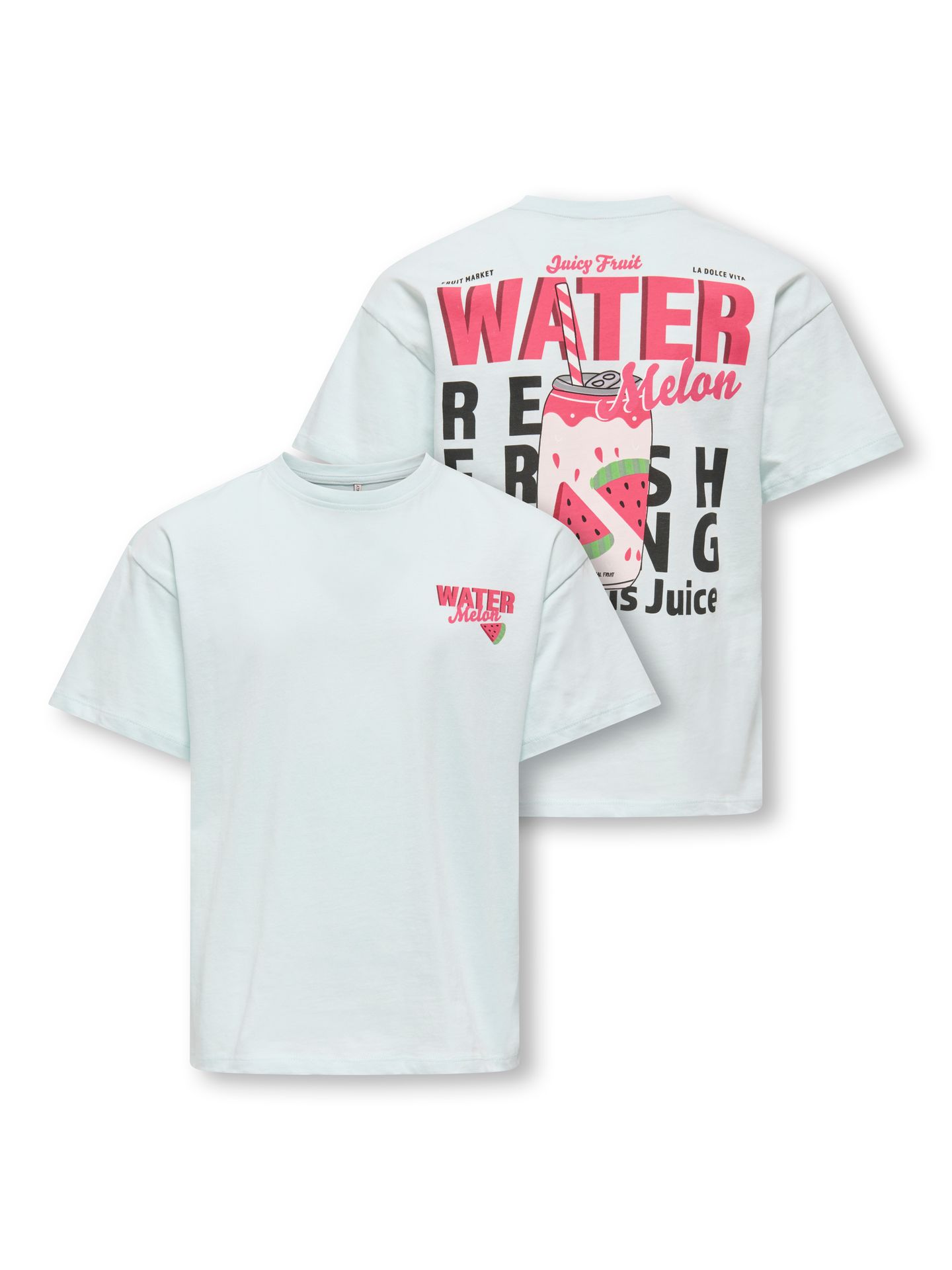 Only KOGCANA LIFE SS RLX PRINTED TOP JRS Wan Blue/Melon 2900165150030