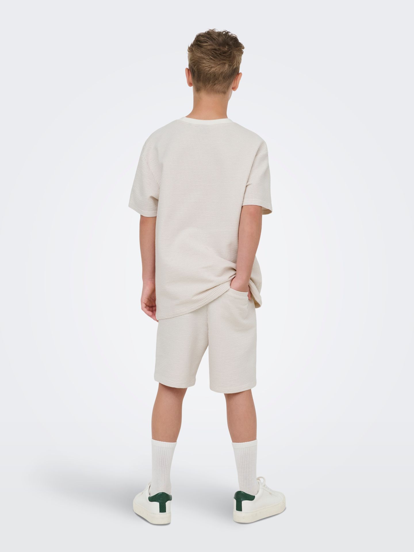 Only & Sons OSJKIAN LIFE REG STRP SHORT JRS NOO Egret/PUMICE STONE 2900165160015