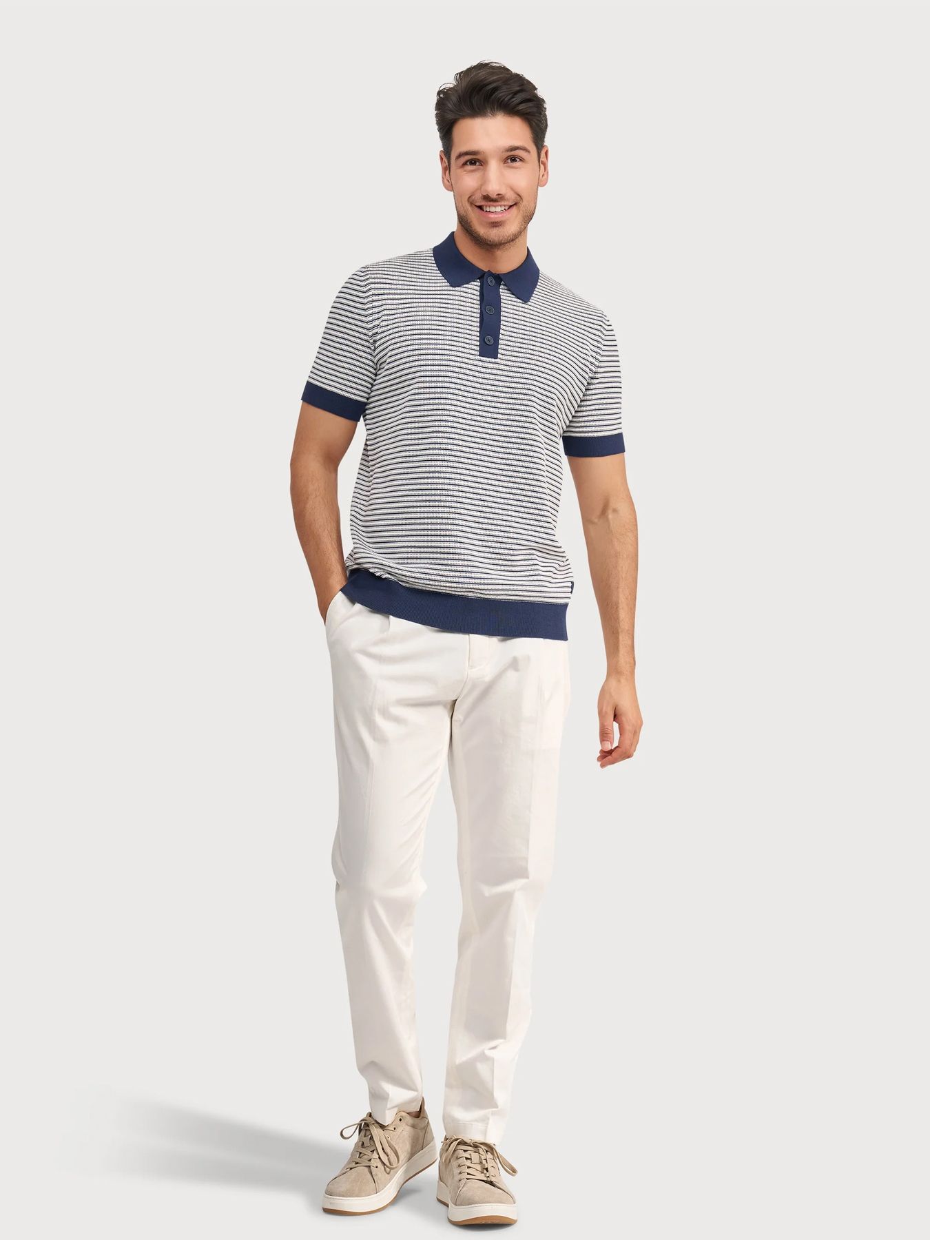 Blue Industry Knitted polo Denim Blue 2900165164068