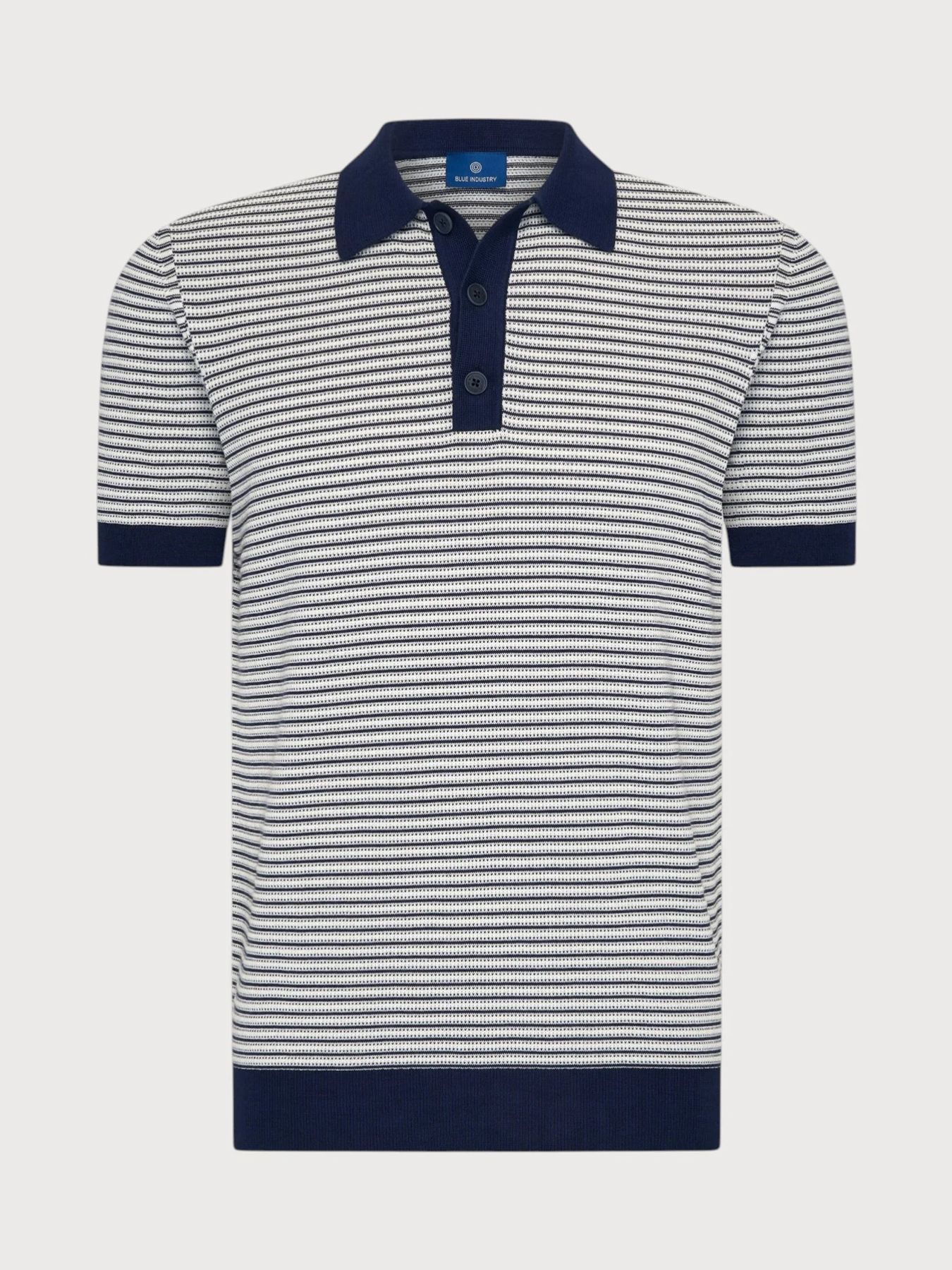 Blue Industry Knitted polo Denim Blue 2900165164068