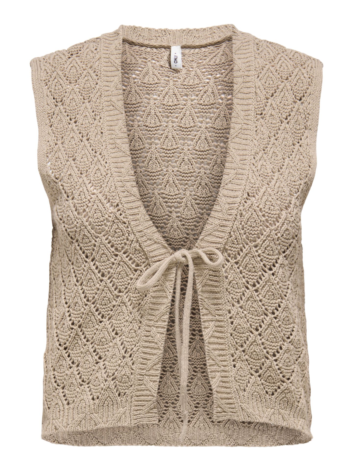 Only ONLCHILI S/L STRING VEST KNT NOOS Feather Gray 00117718-EKA26011400002068