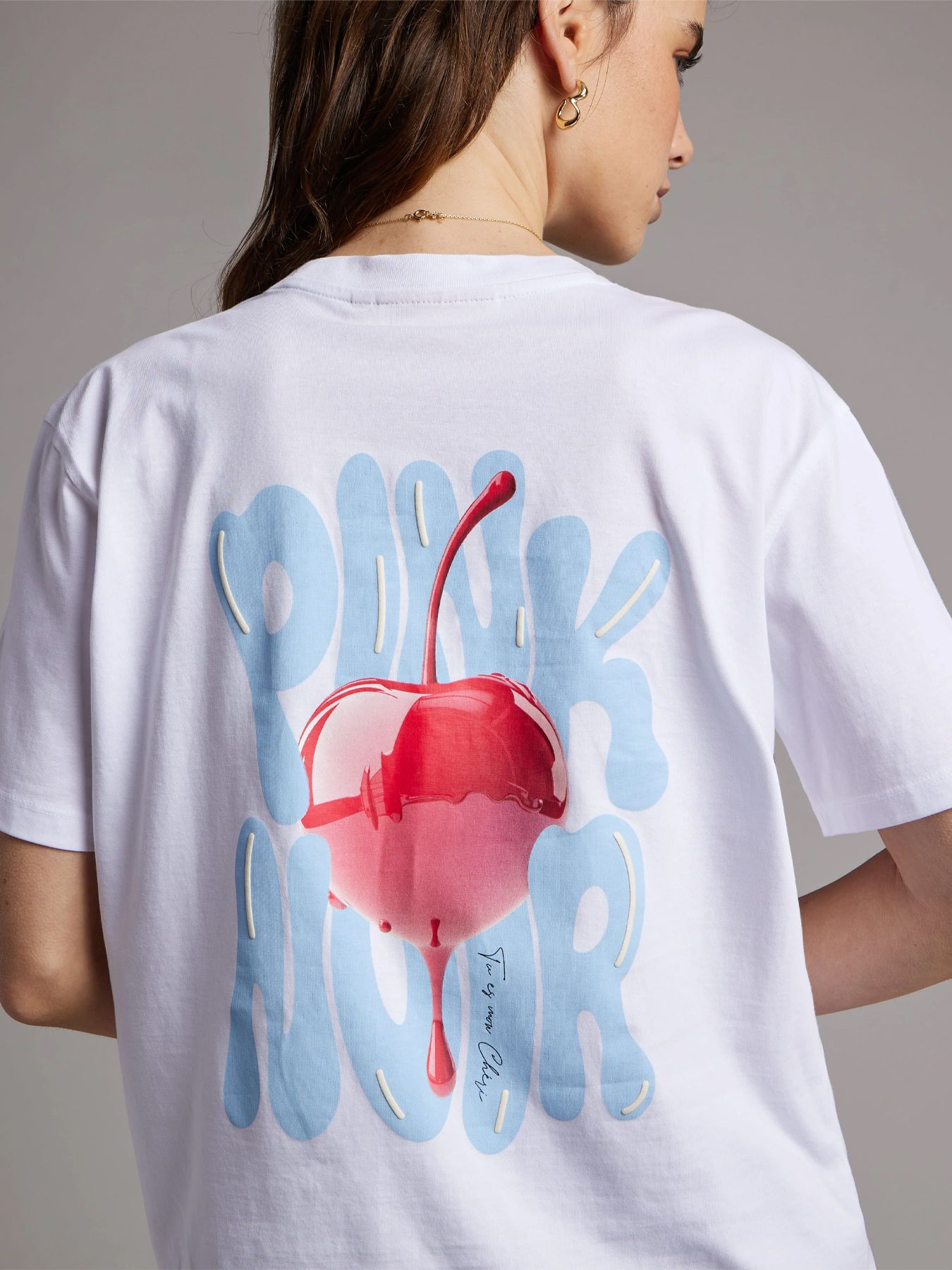 Pink Noir Sweet Cherry t-shirt White 2900165202043
