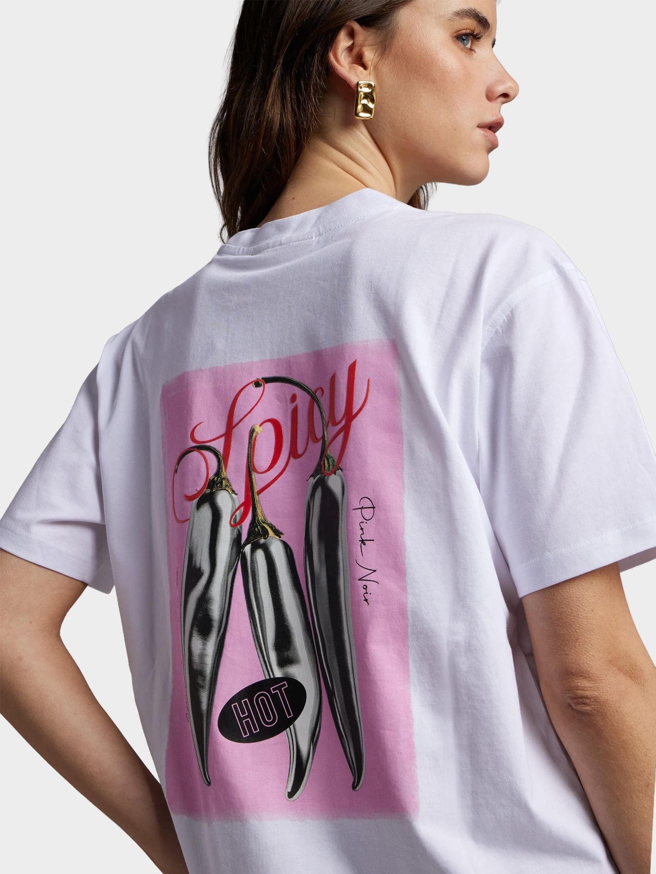 Pink Noir Spicy t-shirt White 2900165204061