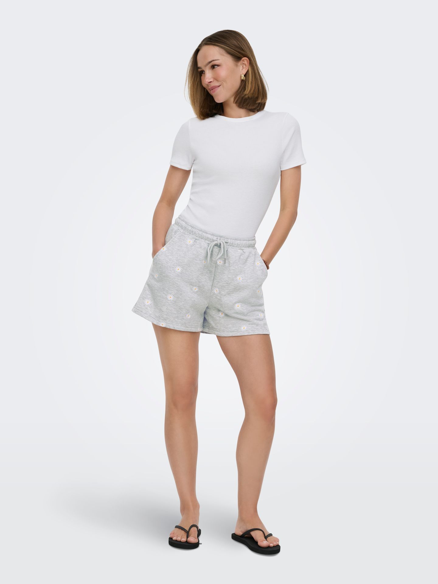 Only ONLLUNA BERMUDA SHORTS UB SWT Light Grey Melange/Soho 2900165229057