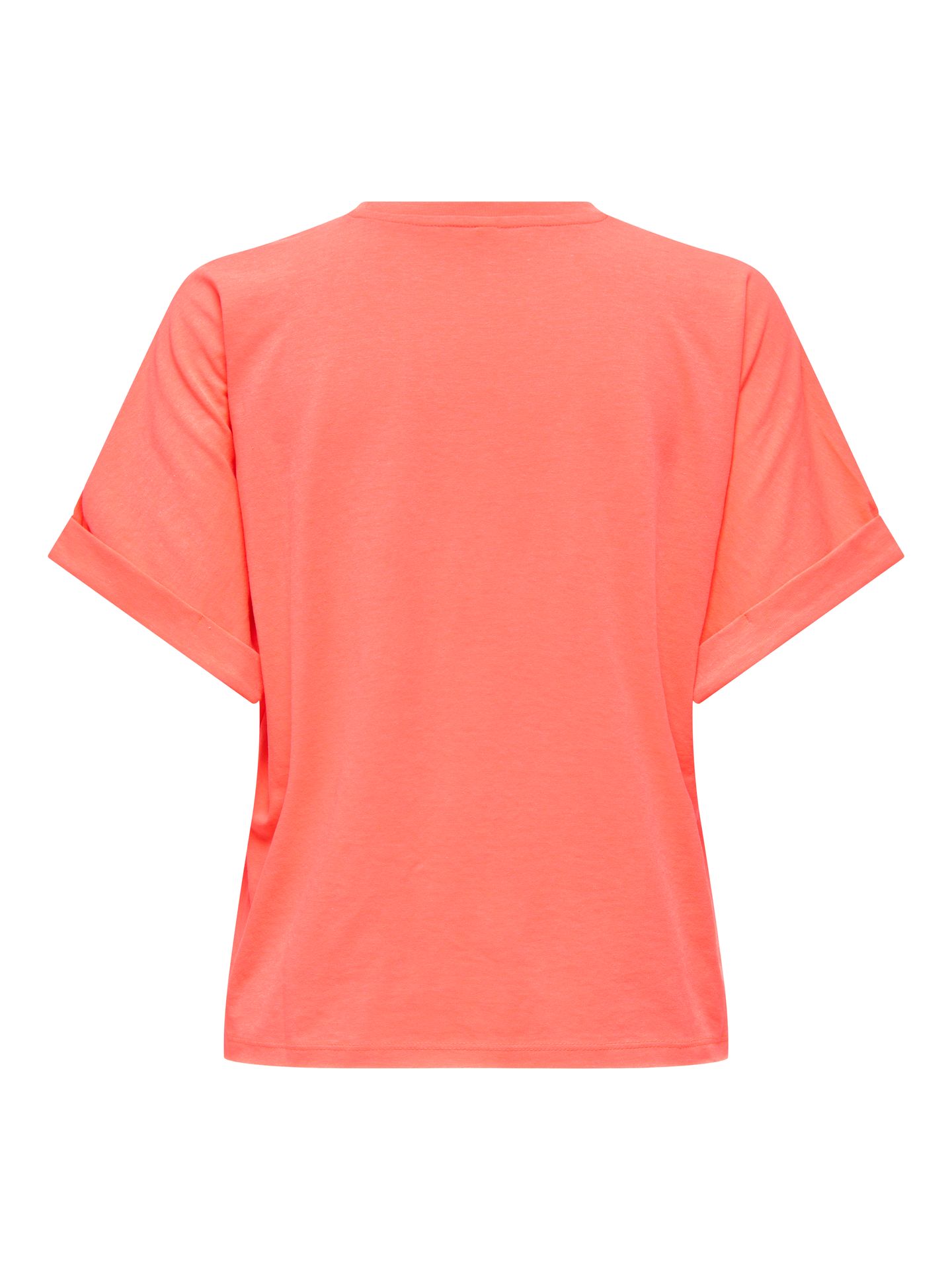 Only ONLMINNA S/S TOP CS PR JRS Fiery Coral/Only badge 00117741-EKA26011400003404