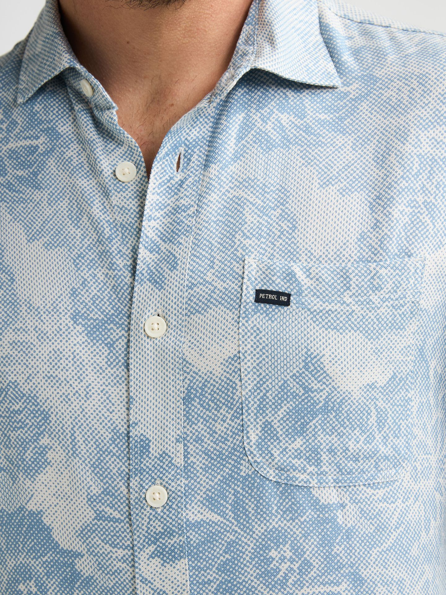 Petrol Industries Men Shirt Short Sleeve AOP 5195 marble blue 2900165270073