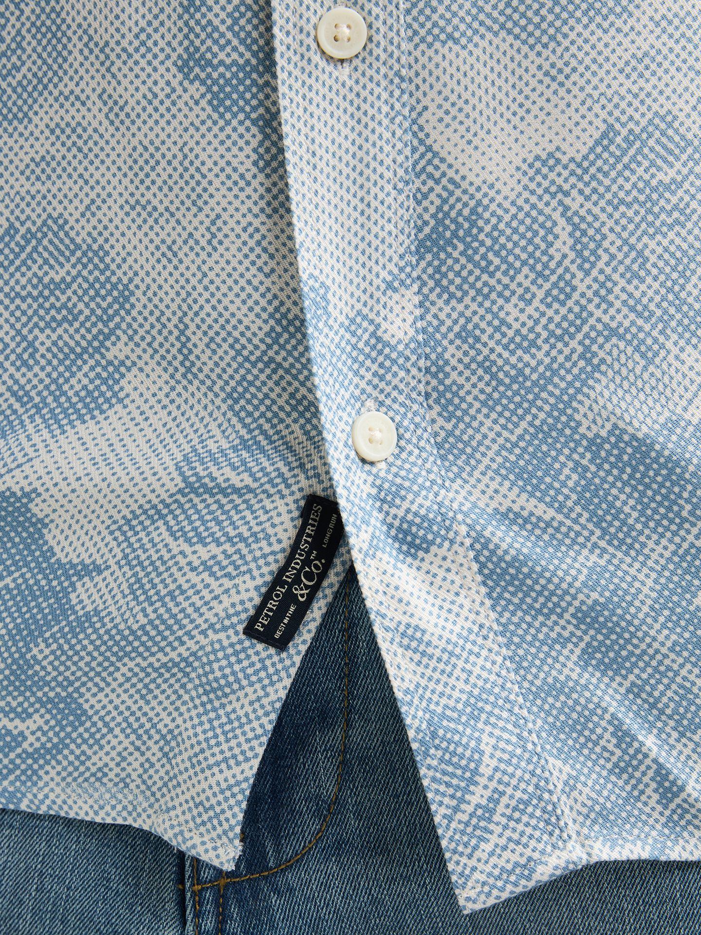 Petrol Industries Men Shirt Short Sleeve AOP 5195 marble blue 2900165270073