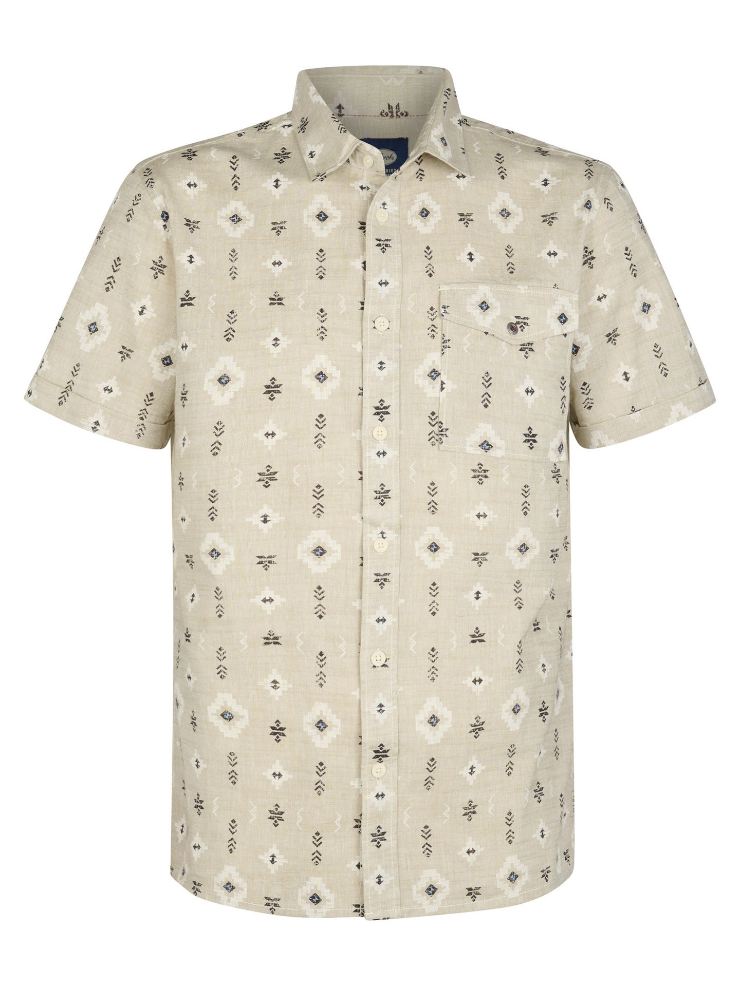 Petrol Industries Men Shirt Short Sleeve AOP 7130 light tan 00117755-EKA26002700000141