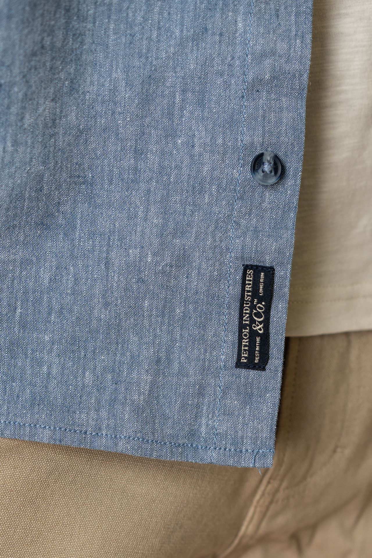 Petrol Industries Men Shirt Short Sleeve Uni 5001 light indigo 2900165275047