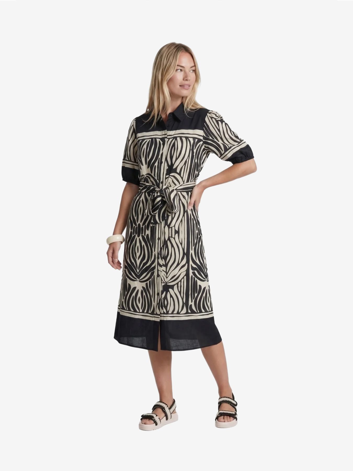 G-Maxx Jiska dress 001014 black/sand 2900165351079