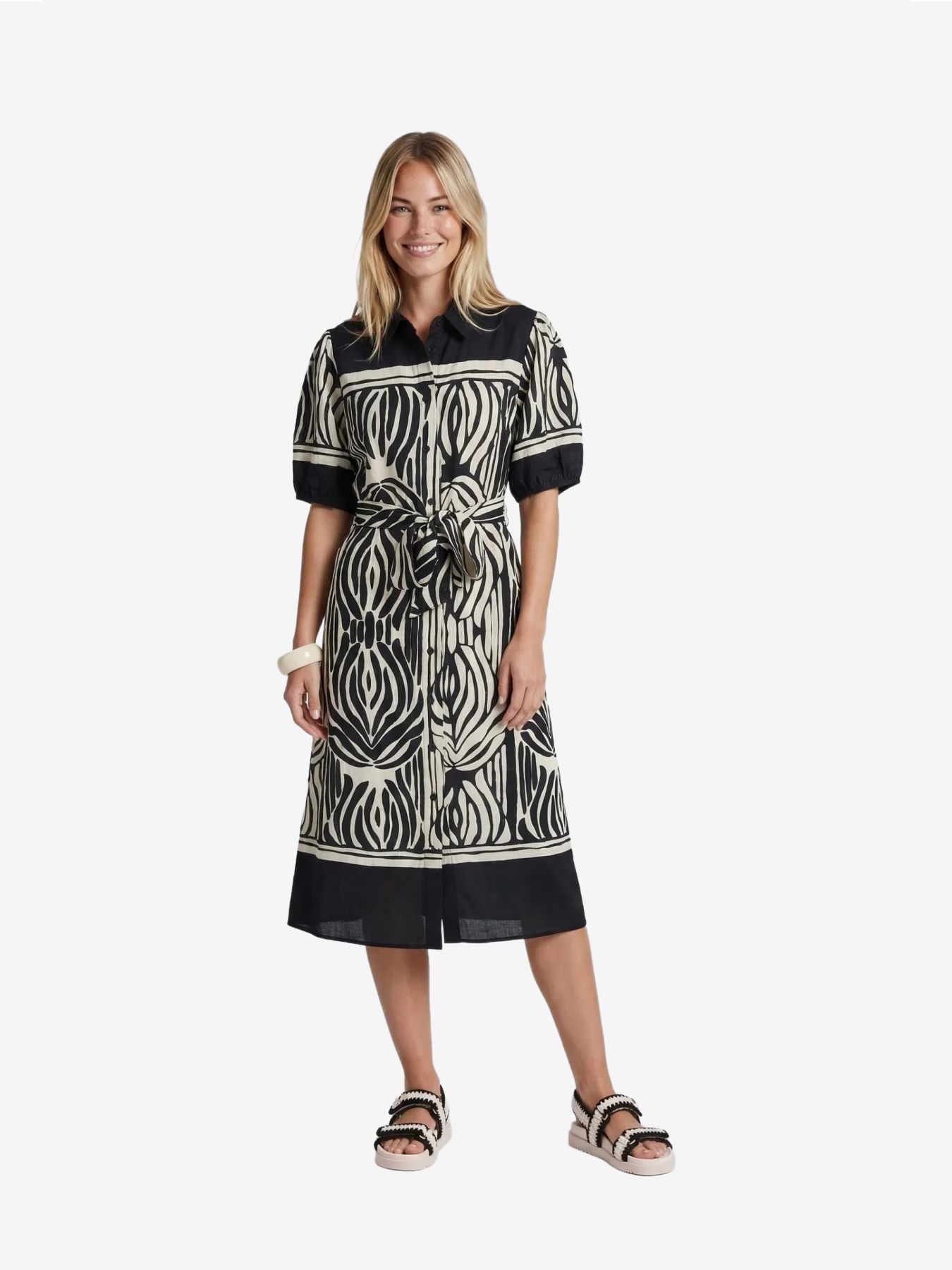 G-Maxx Jiska dress 001014 black/sand 2900165351079