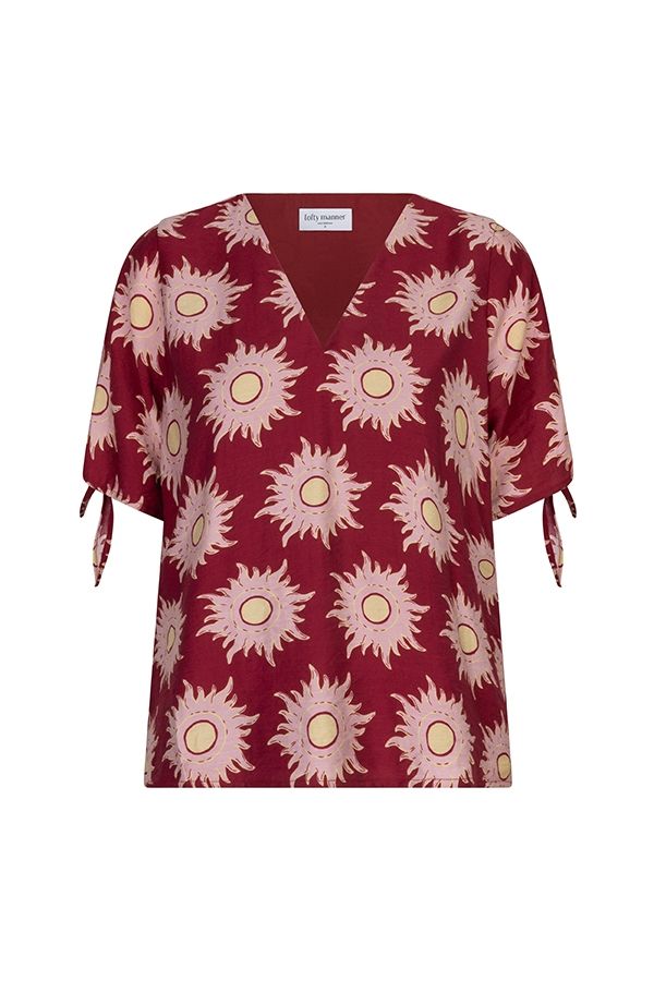 Lofty Manner Blouse Elowen 658 multi brique 00117804-EKA26013300000078