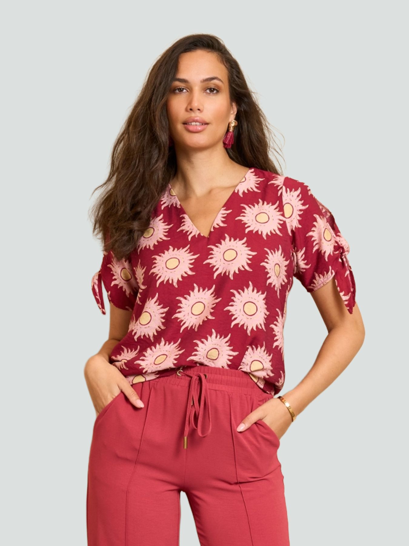 Lofty Manner Blouse Elowen 658 multi brique 00117804-EKA26013300000078