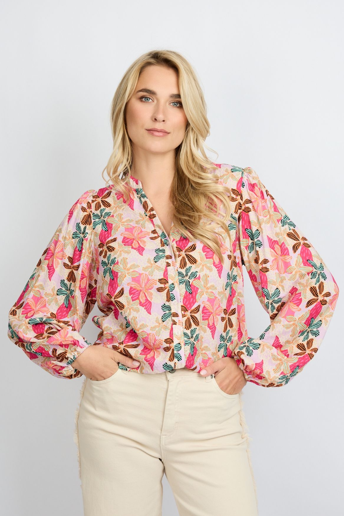 Fluresk Belkis blouse 014135 sand/saffron orange 00117827-EKA07001300000279