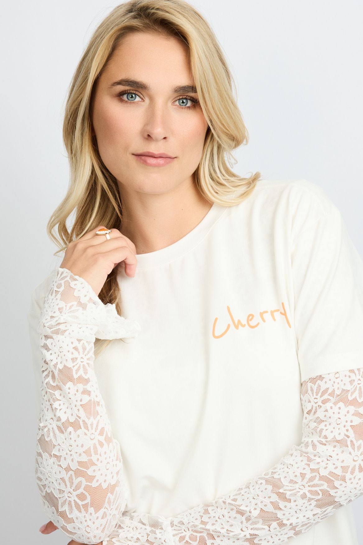 Fluresk Danay T-shirt 011135 offwhite/saffron orange 2900165386125