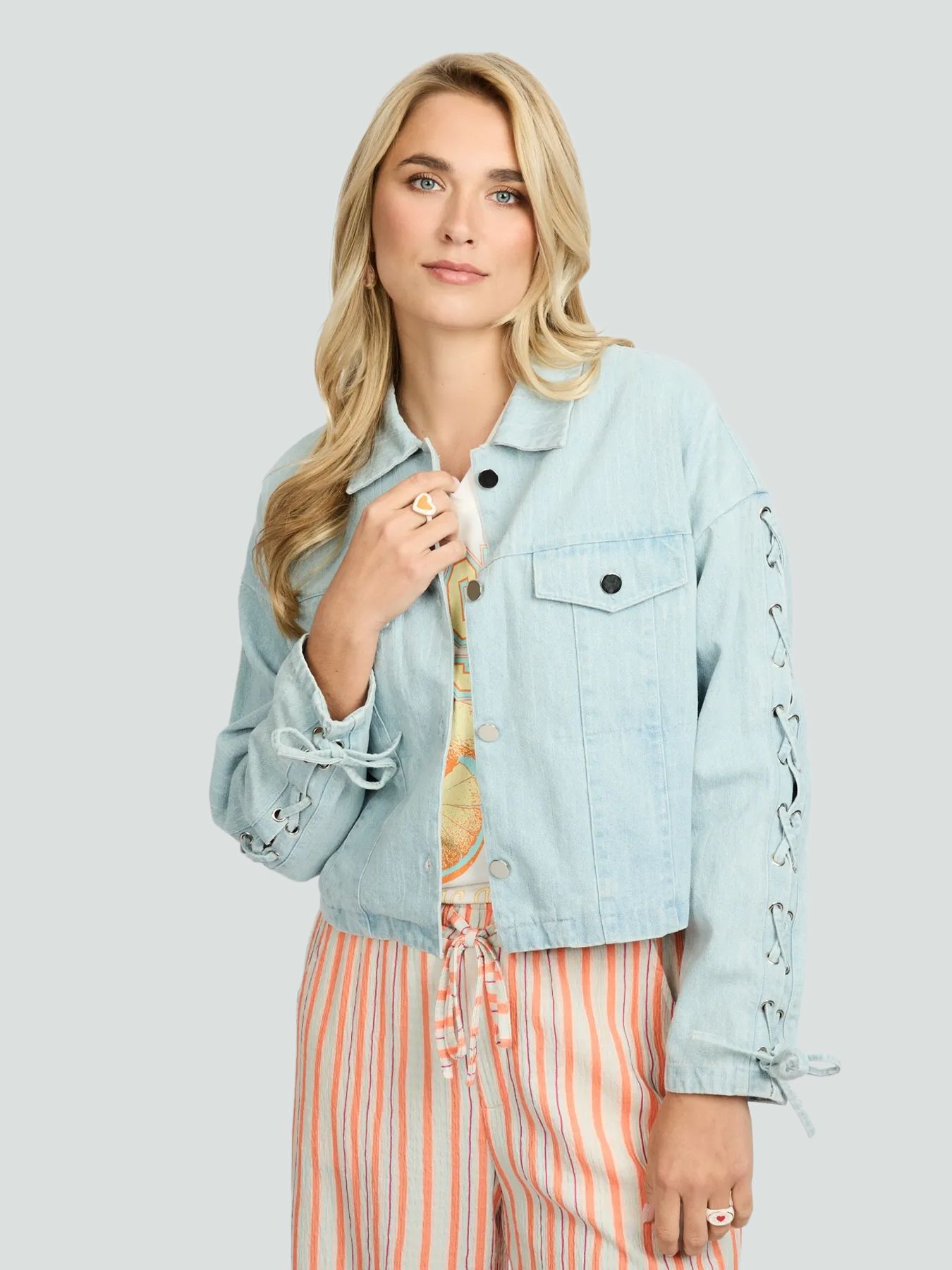 Fluresk Meliora jacket 902 denim light blue 00117843-EKA07001300000288