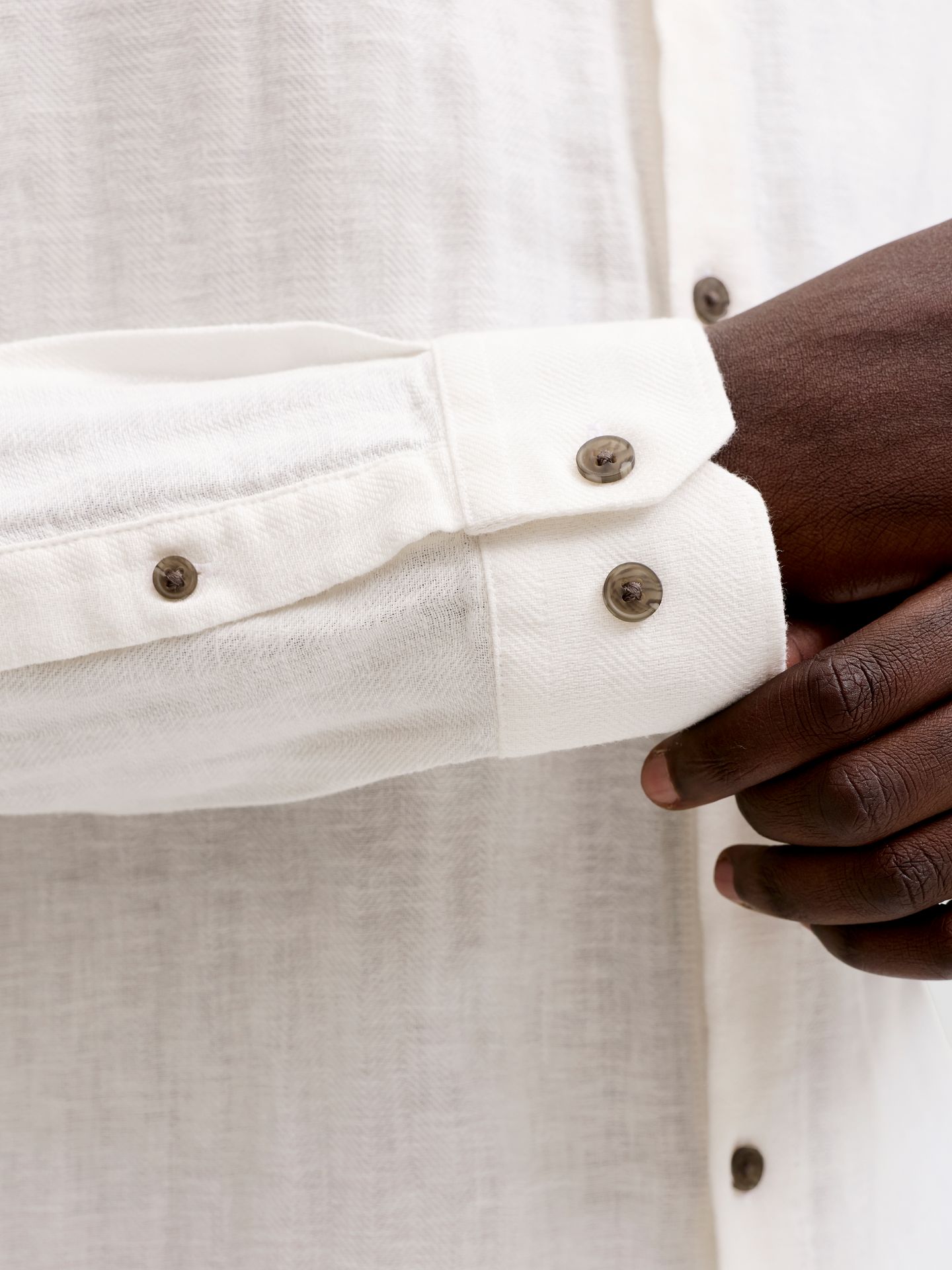 Jack & Jones JPRBLAPARKER LINEN BLEND L/S SHIRT Cloud Dancer 2900165415054