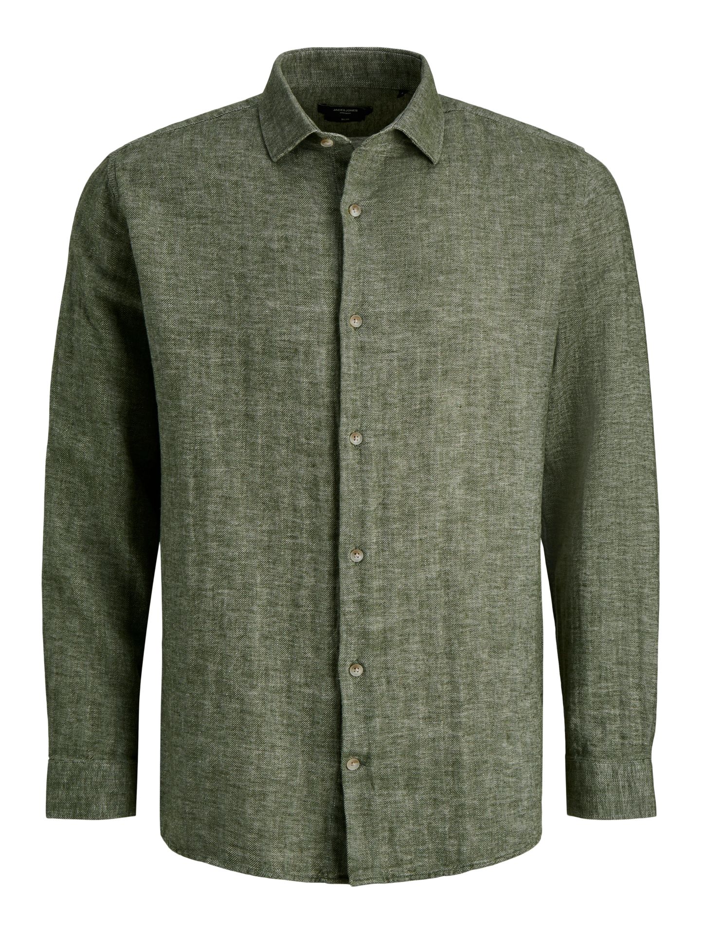 Jack & Jones JPRBLAPARKER LINEN BLEND L/S SHIRT Smokey Olive 00117845-EKA26011400002926