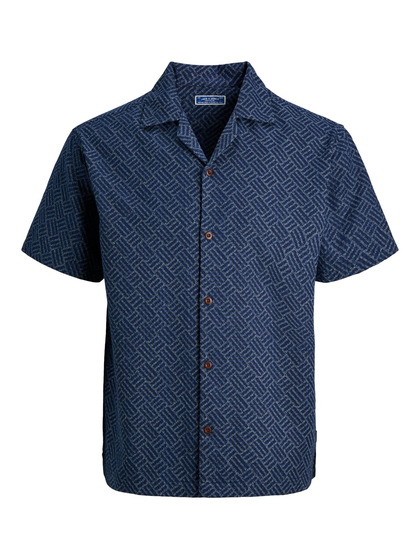 Jack & Jones JPRBLUWINSON PRINT DOBBY S/S SHIRT Pageant Blue/RELAXFIT 00117847-EKA26011400003419