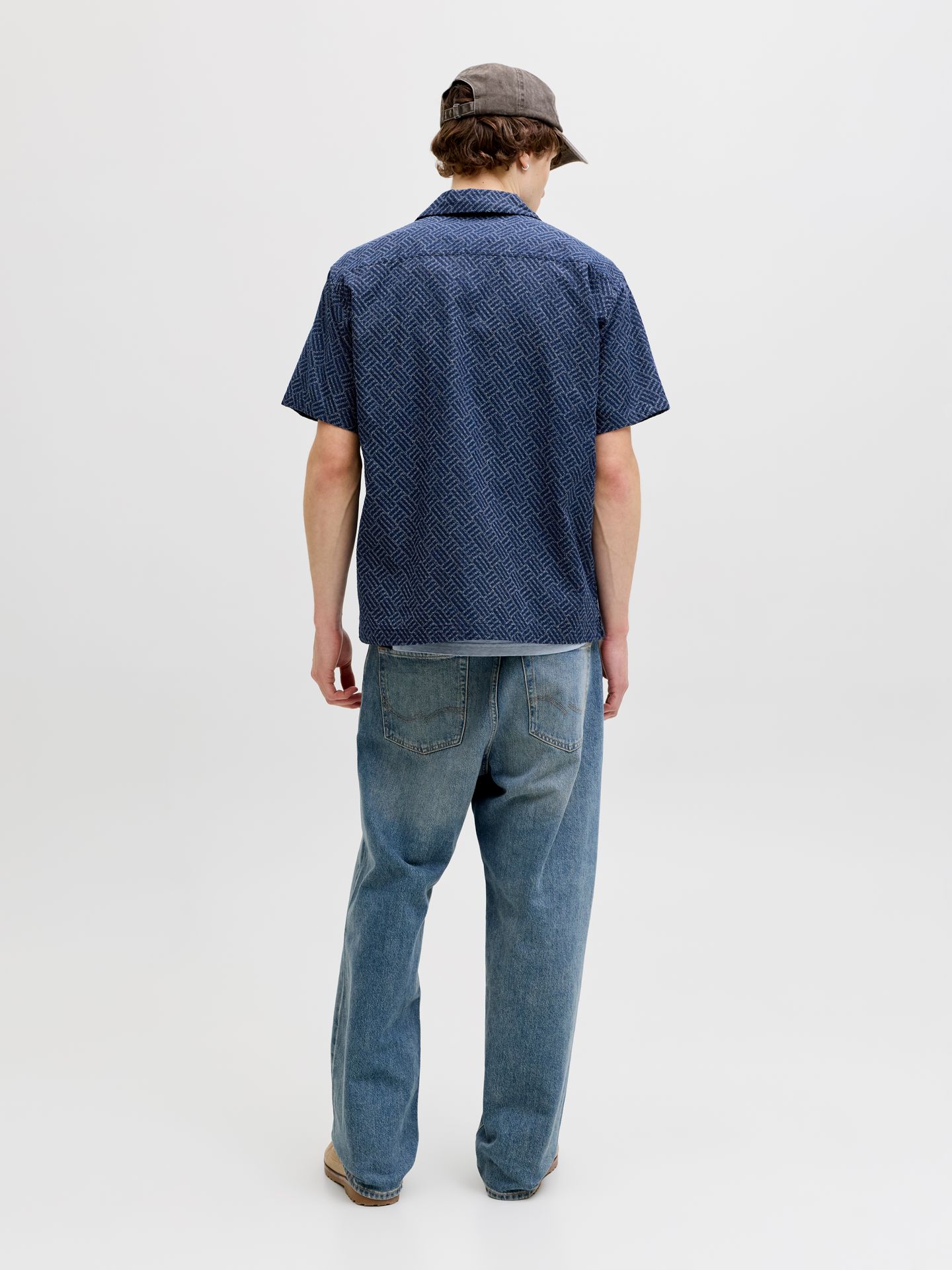 Jack & Jones JPRBLUWINSON PRINT DOBBY S/S SHIRT Pageant Blue/RELAXFIT 2900165420041