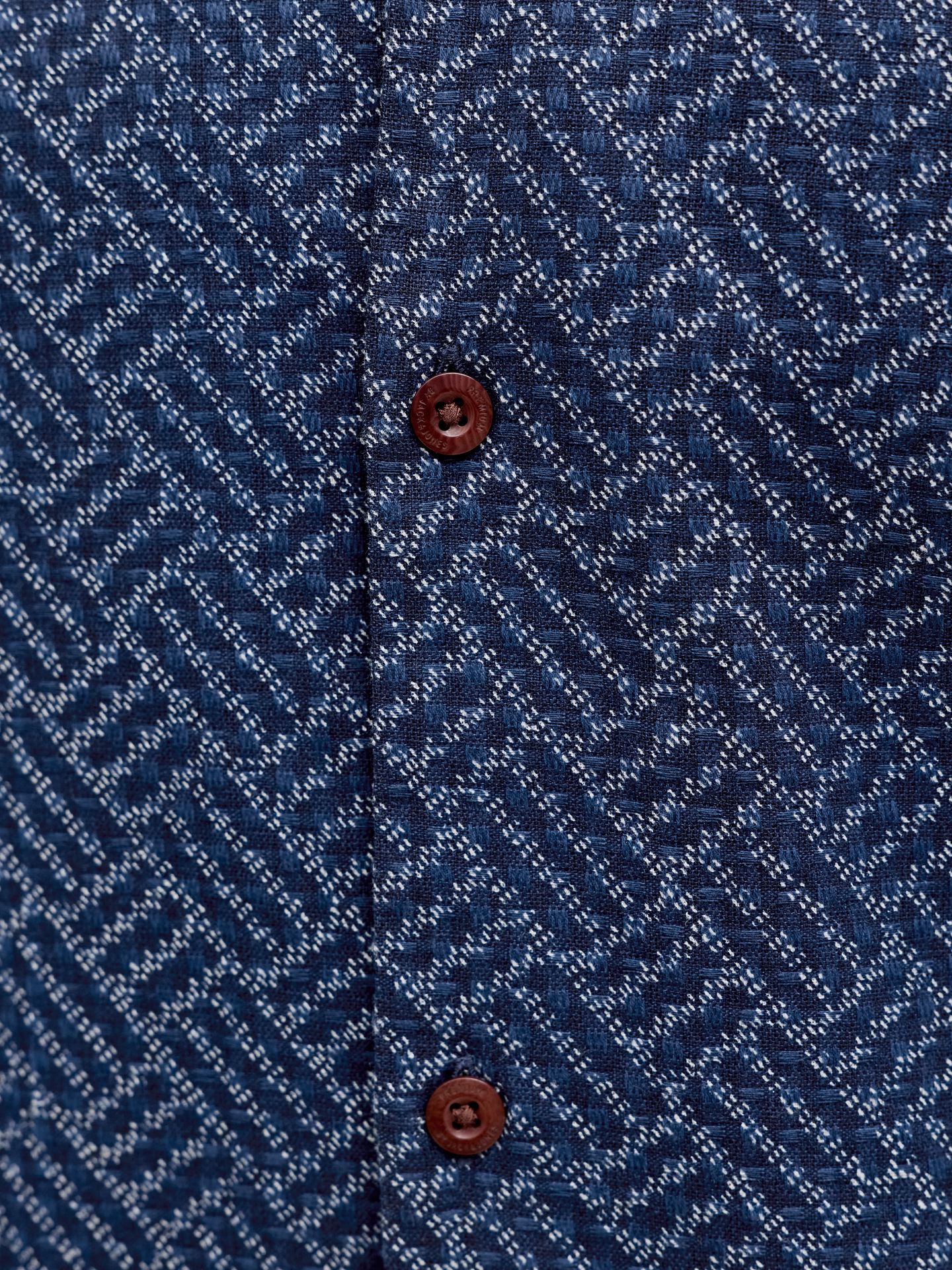 Jack & Jones JPRBLUWINSON PRINT DOBBY S/S SHIRT Pageant Blue/RELAXFIT 2900165420041