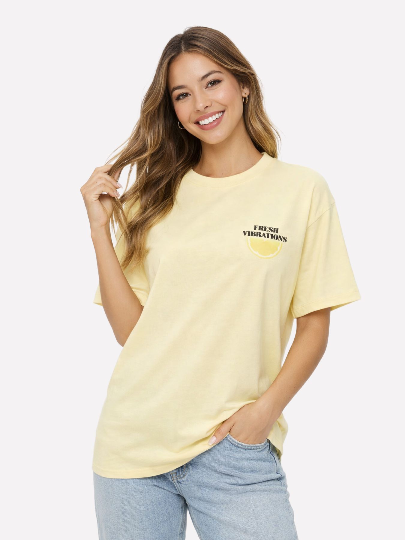 Only ONLVIVVI S/S LOVELY TOP JRS Sunlight/Lemon exotic roots 00117849-EKA26011400003421