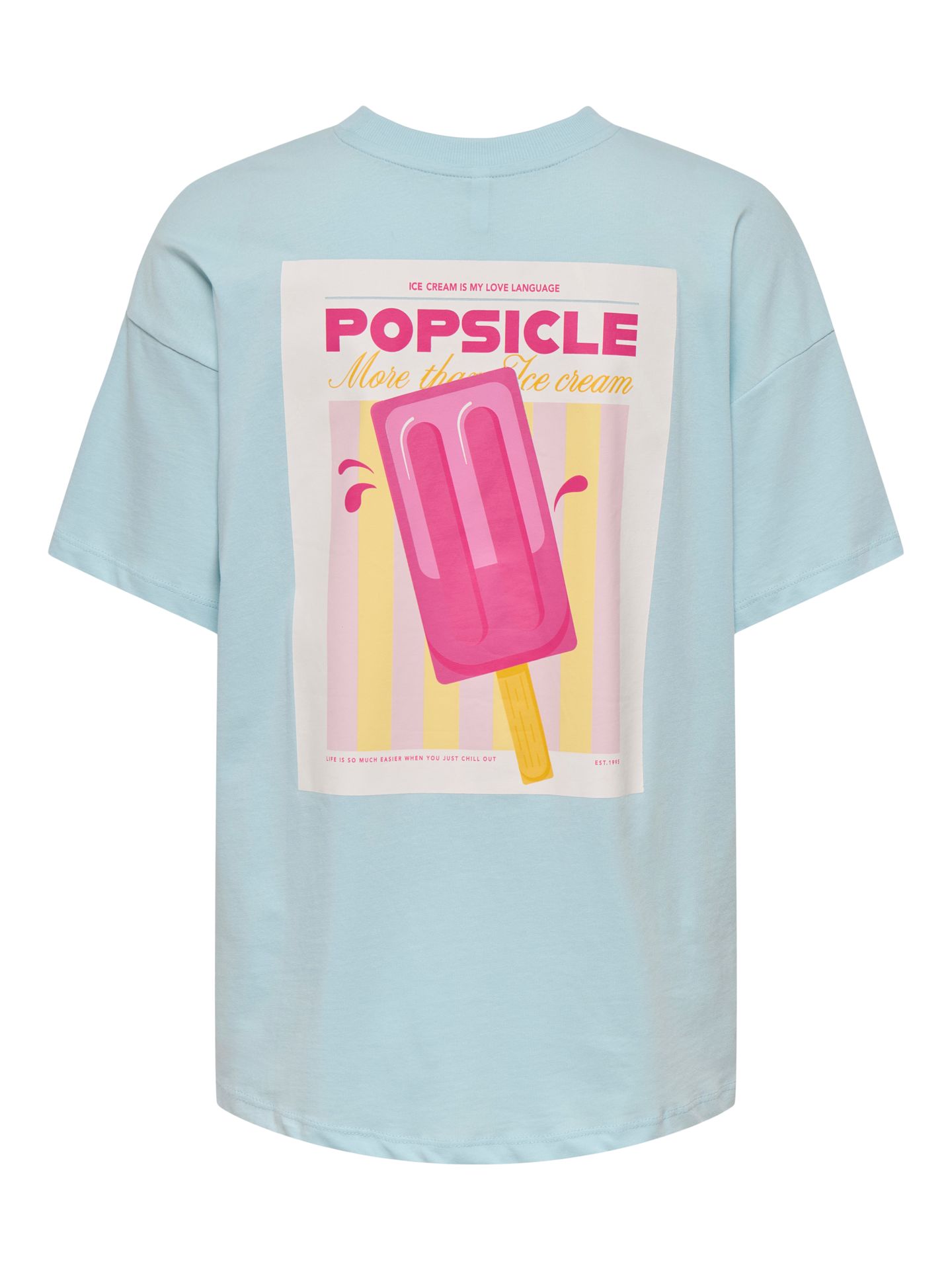 Only ONLVIVVI S/S LOVELY TOP JRS Winter Sky/Popsicle 2900166141051