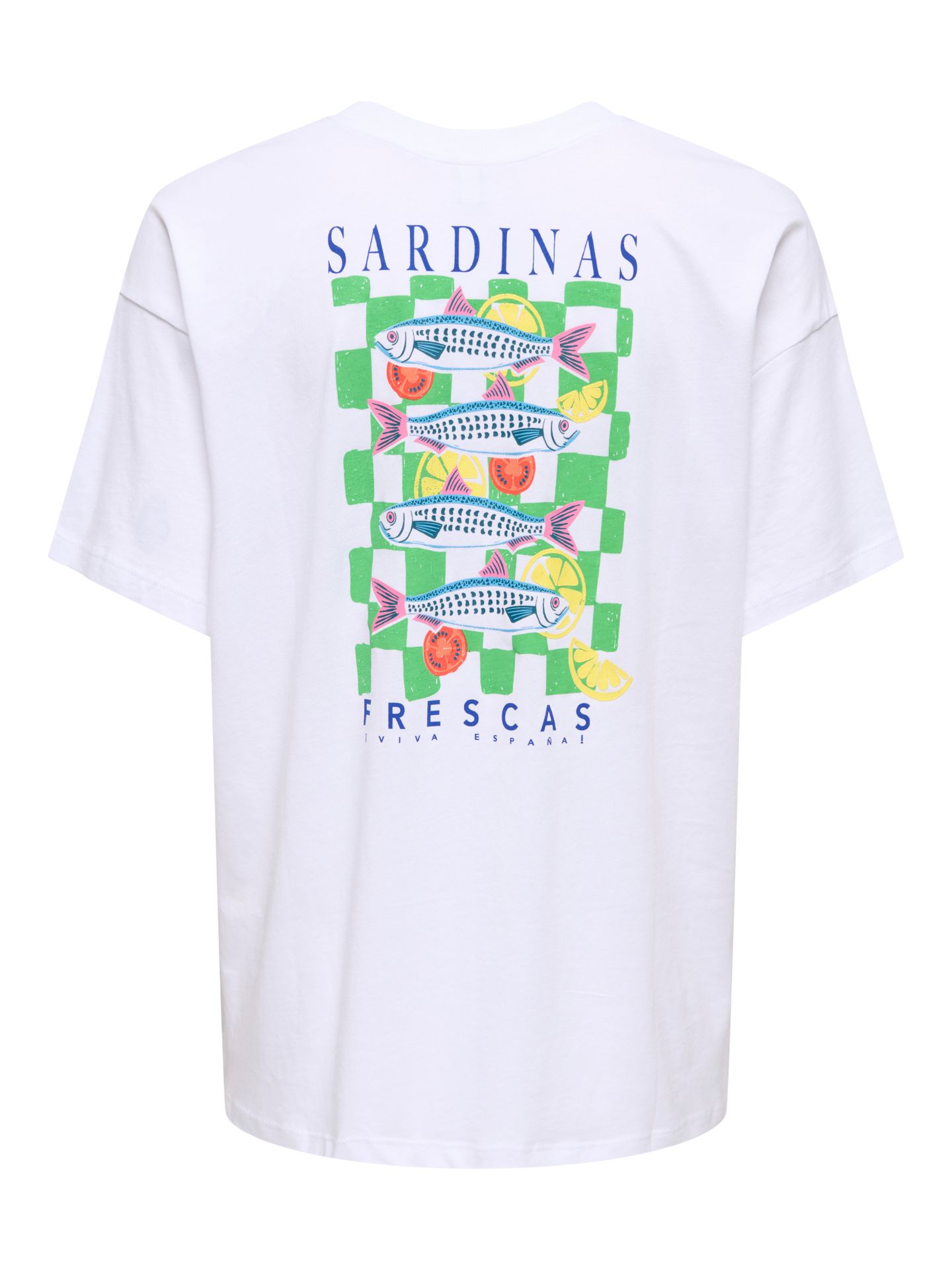 Only ONLVIVVI S/S LOVELY TOP JRS Bright White/Sardinas frescas 00117849-EKA26011400003471