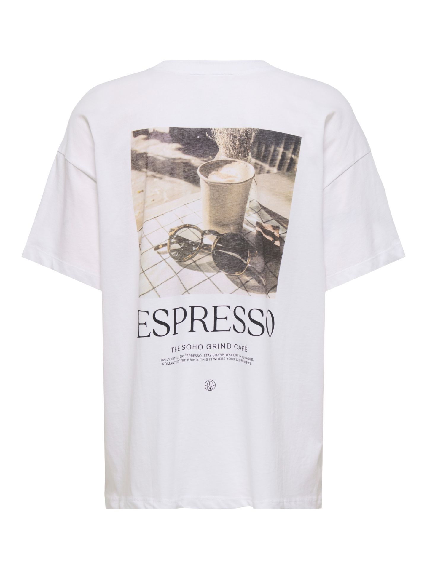 Only ONLVIVVI S/S LOVELY TOP JRS Bright White/Espresso exotic roots 2900167105014