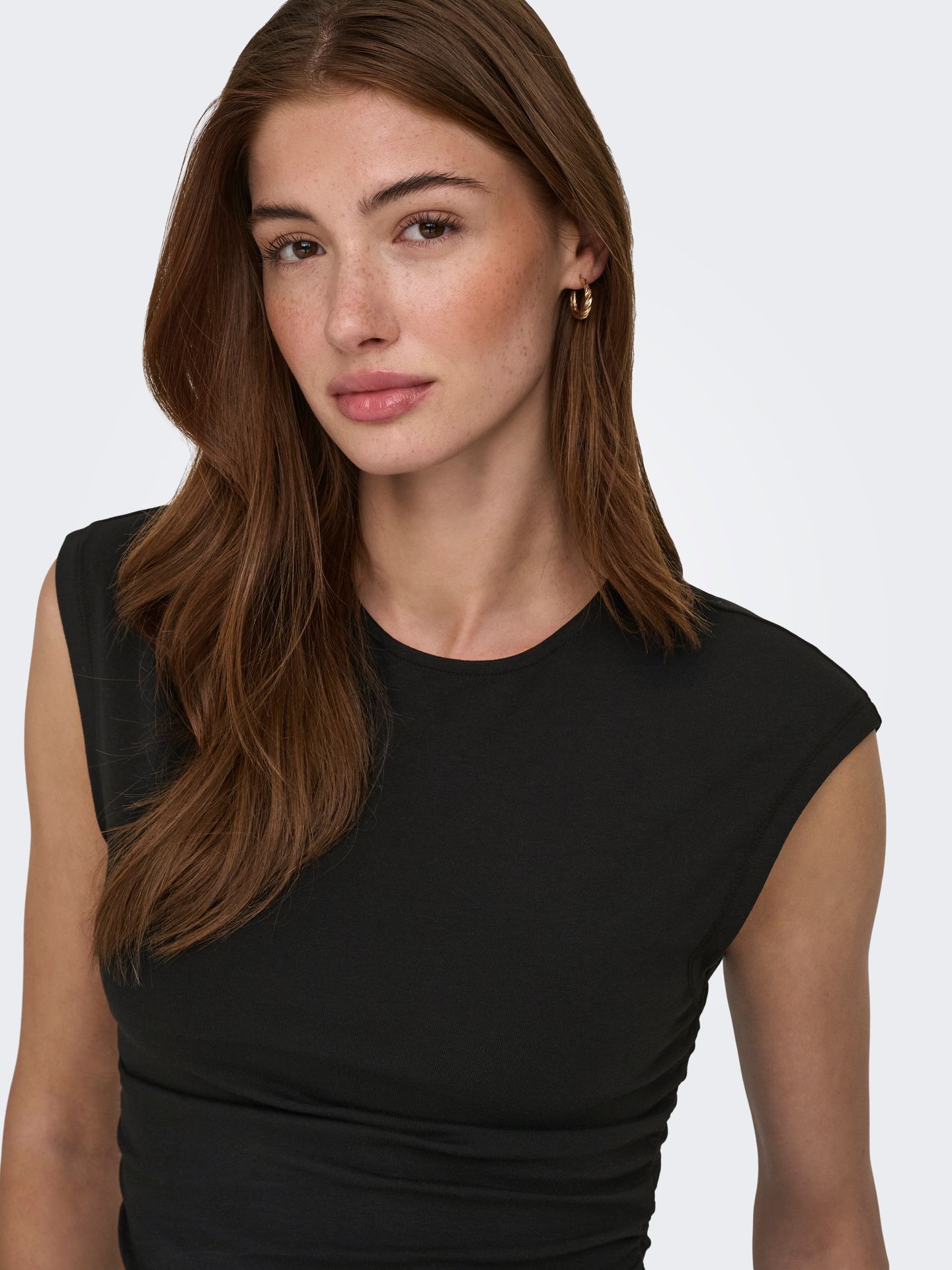 Only ONLMIRA CAPSL RUCHING TOP JRS NOOS Black 2900165432044