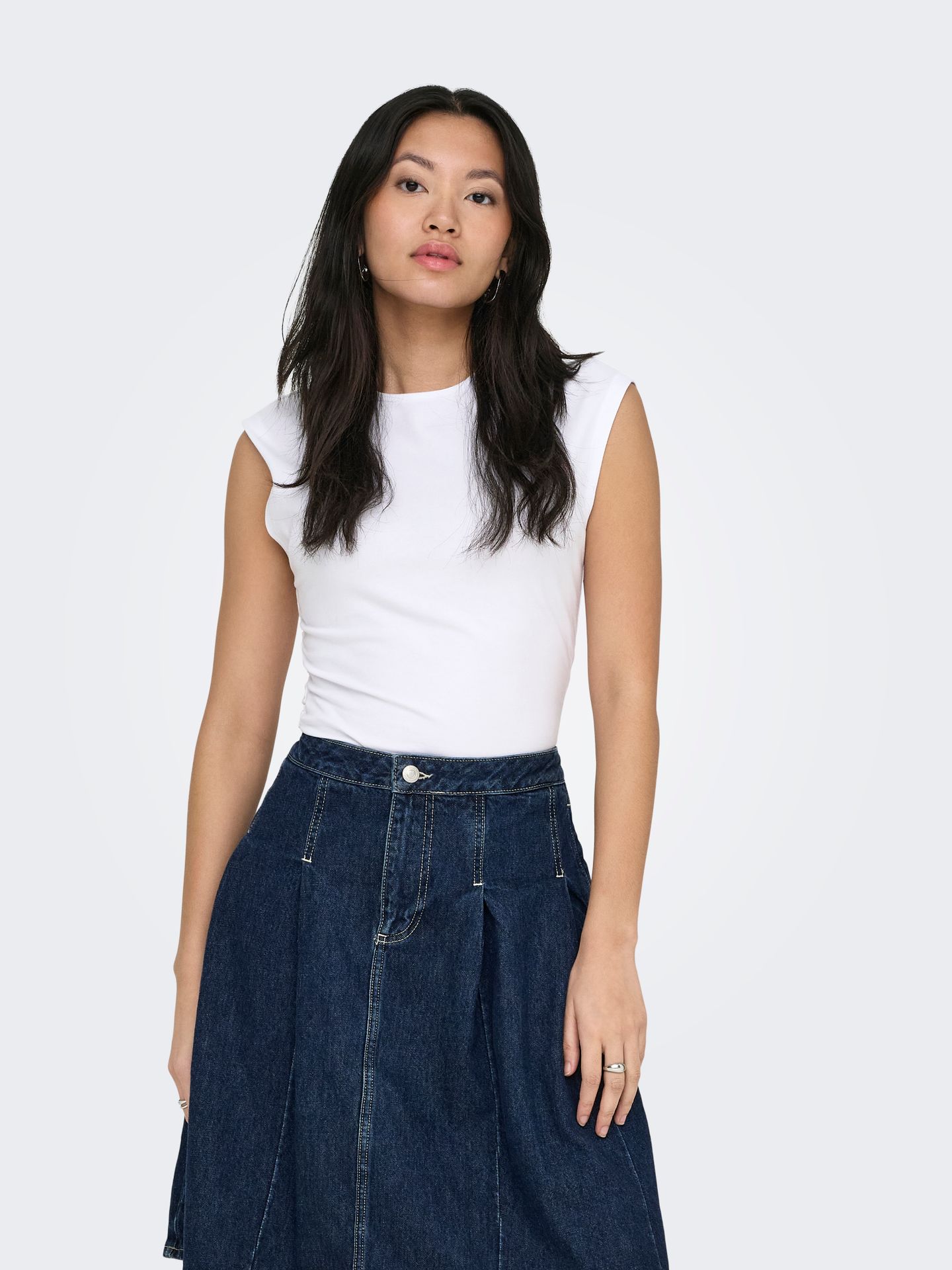 Only ONLMIRA CAPSL RUCHING TOP JRS NOOS White 2900165461020