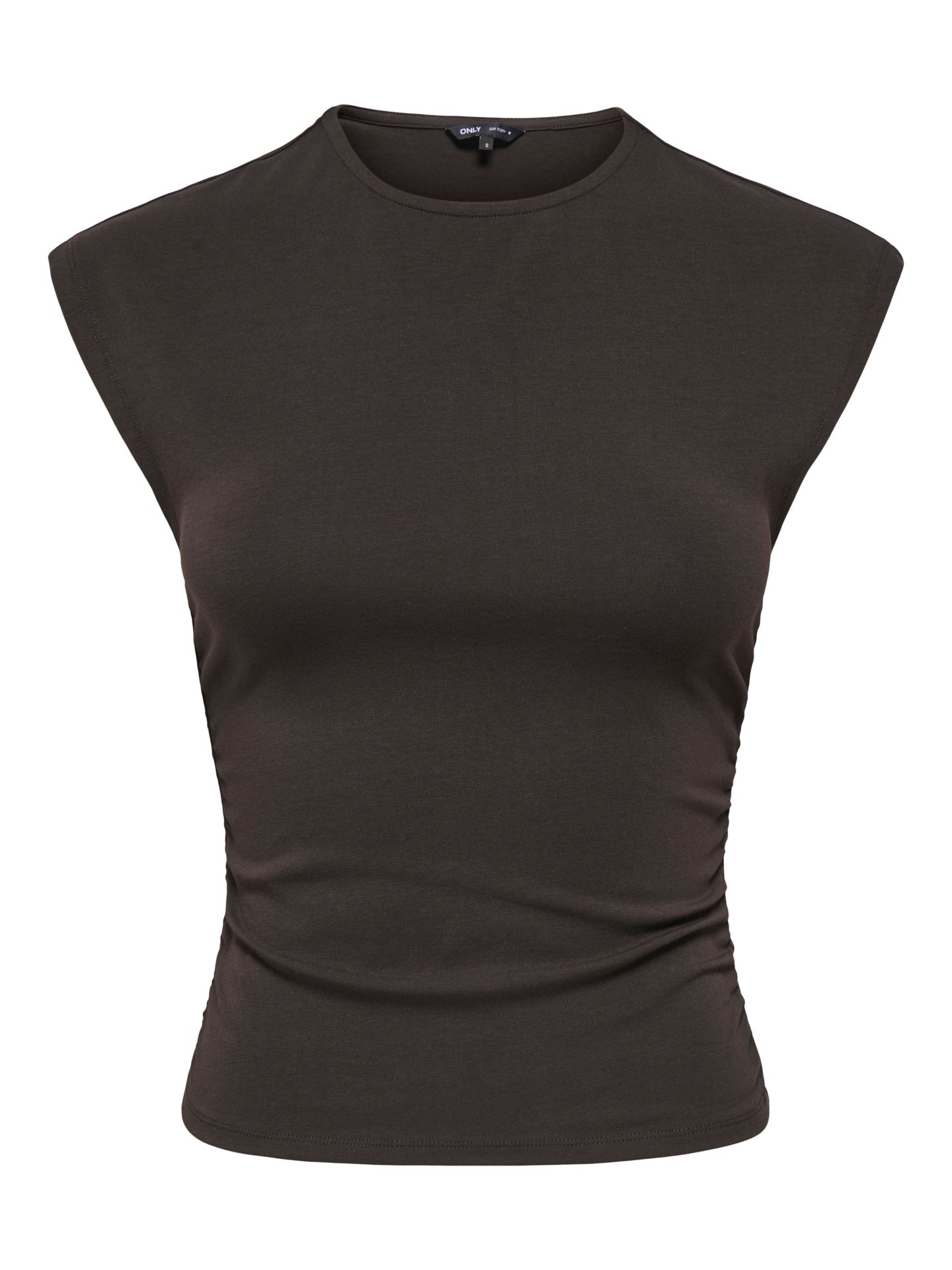 Only ONLMIRA CAPSL RUCHING TOP JRS NOOS Black Coffee 2900165470039