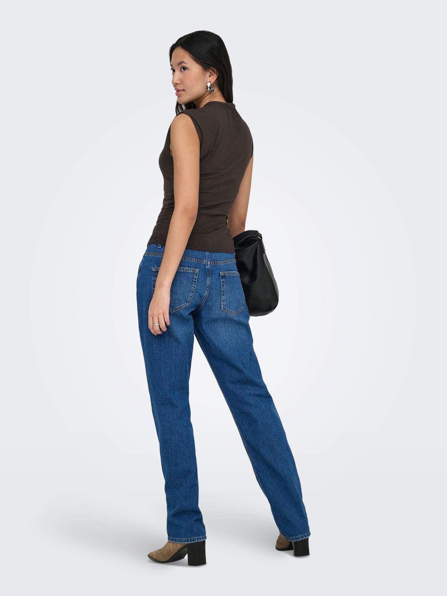 Only ONLMIRA CAPSL RUCHING TOP JRS NOOS Black Coffee 2900165470039