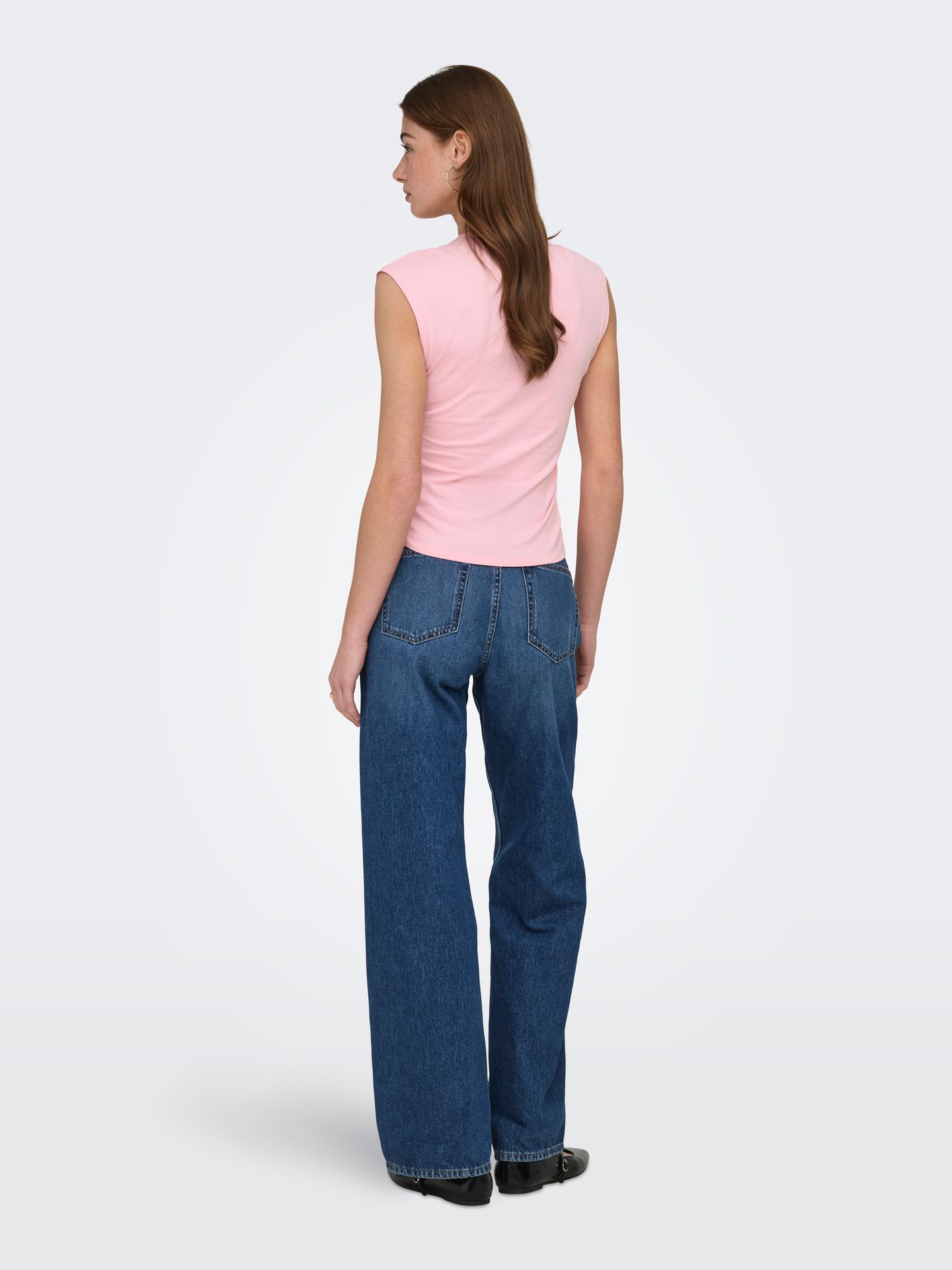 Only ONLMIRA CAPSL RUCHING TOP JRS NOOS Romance Rose 2900165428016