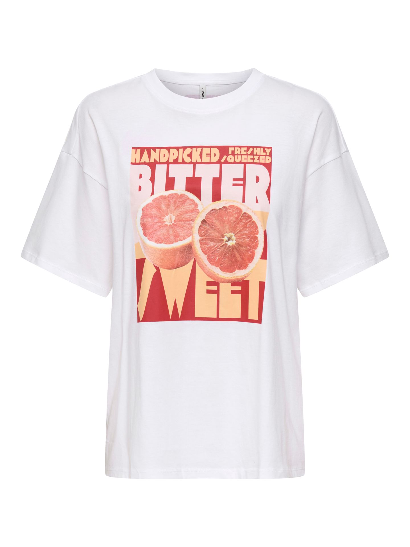 Only ONLMILA S/S PRINT BOX JRS Bright White/Heart 00117856-EKA26011400000226