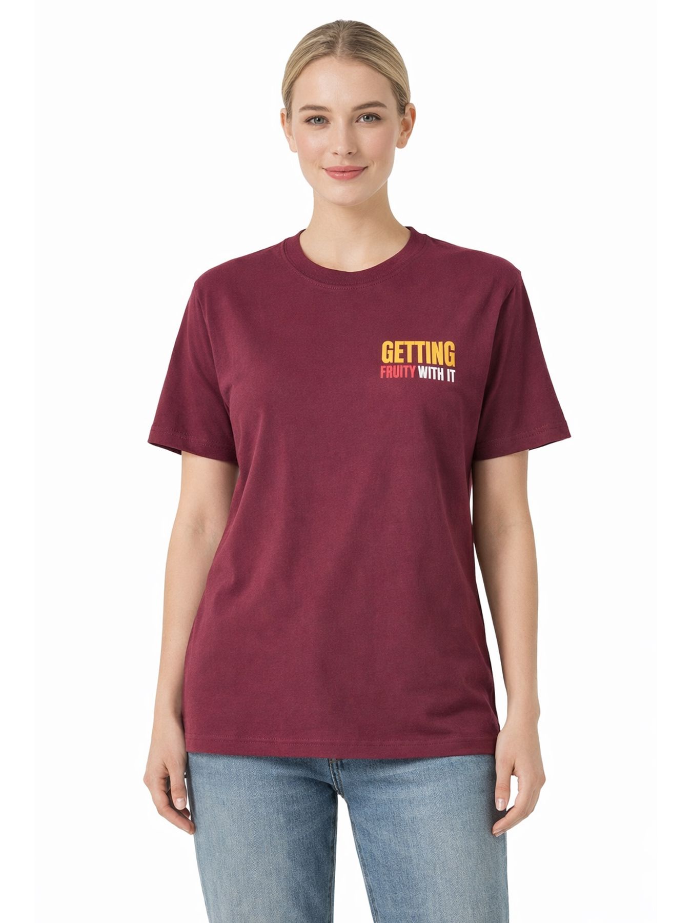 Only ONLMILA S/S PRINT BOX JRS Grape Wine/Mila fig new front + bac 00117856-EKA26011400003428