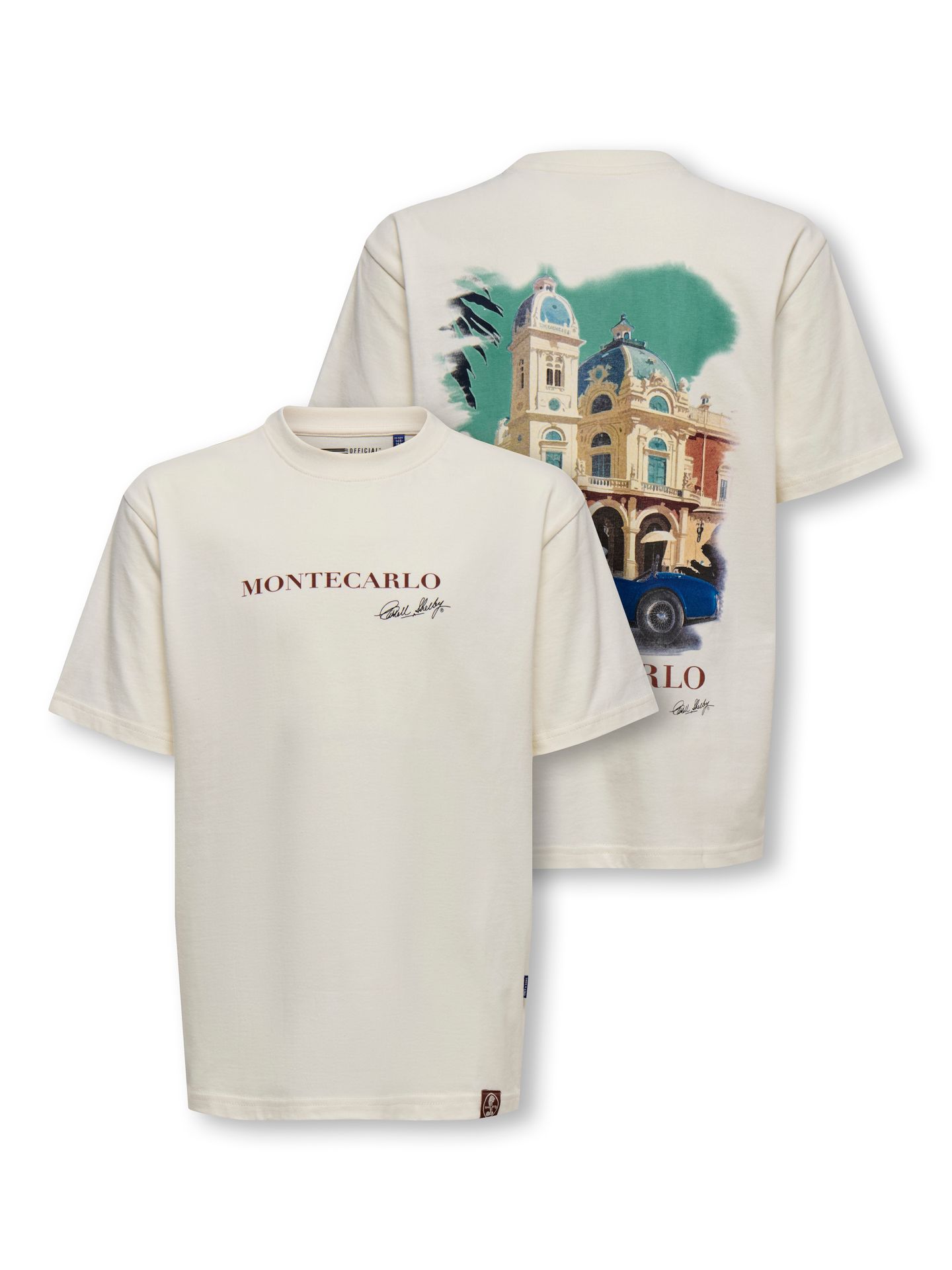 Only & Sons OSJSHELBY RLX SS LIC TEE Whisper White/MONTECARLO 2900165440018