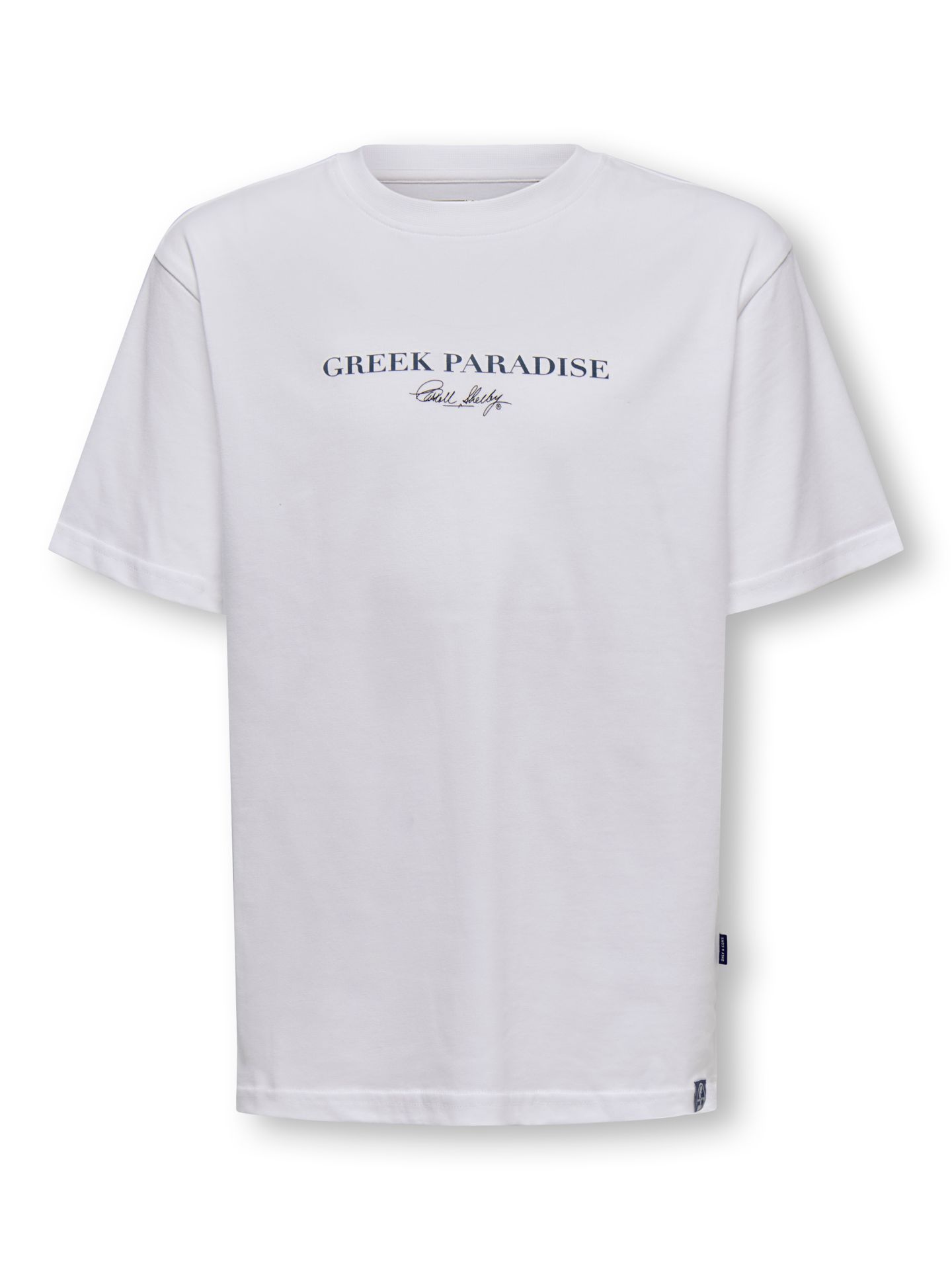 Only & Sons OSJSHELBY RLX SS LIC TEE Bright White/GREEK PARADISE 00117857-EKA26011400003427
