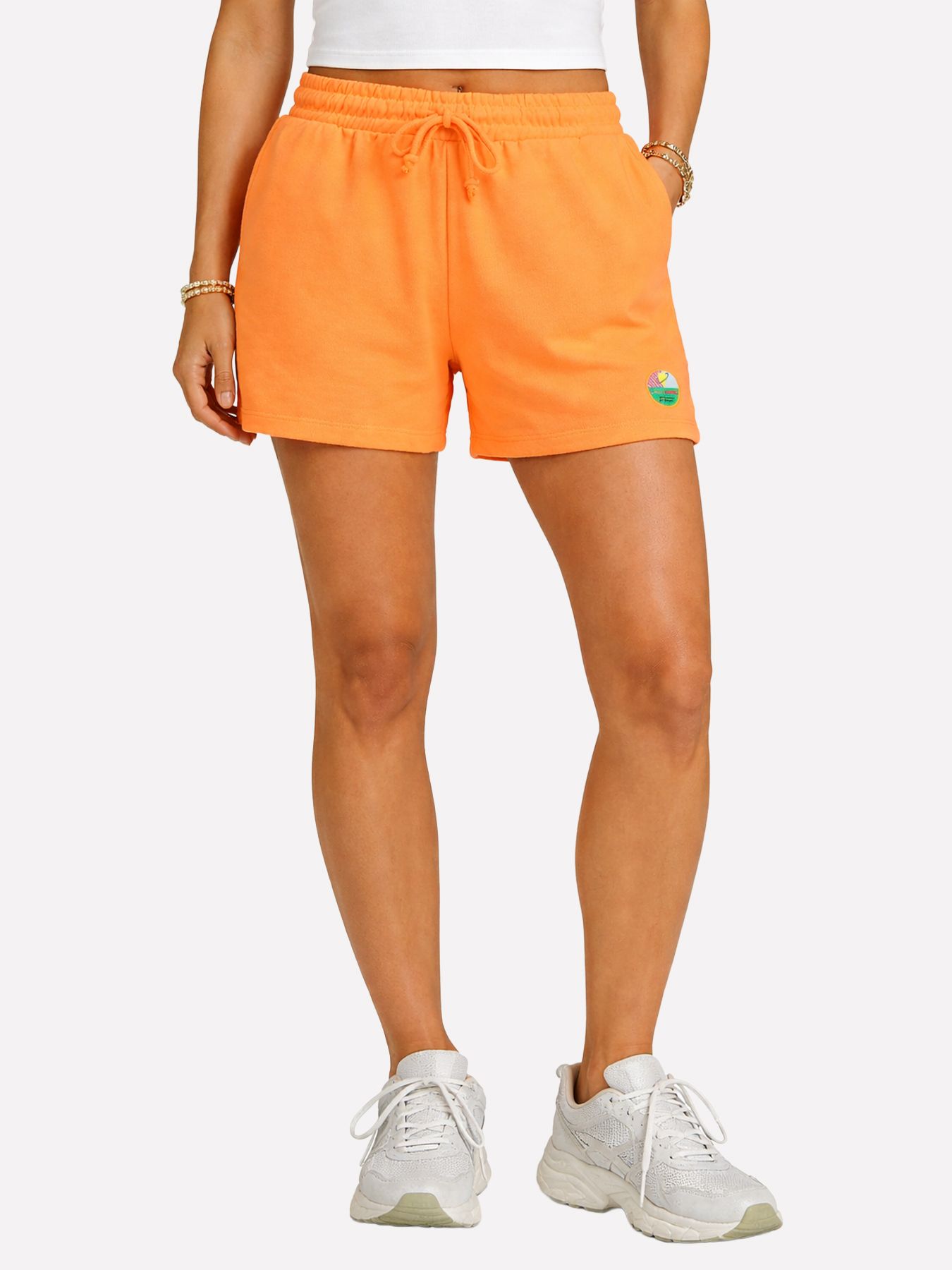 Only ONLMINNA SWEAT SHORTS CS PR SWT Mock Orange/Only badge 00117858-EKA26011400003406