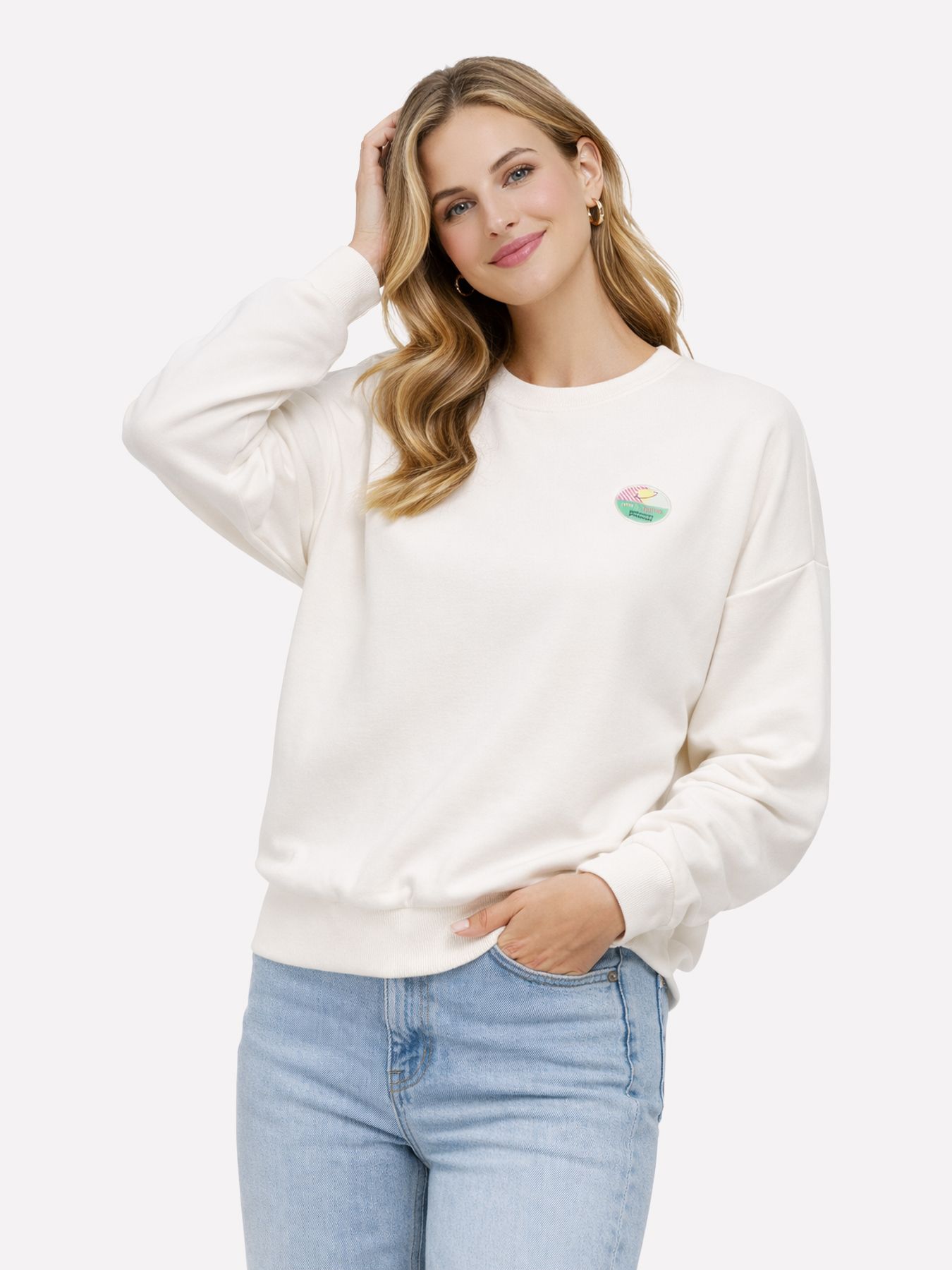 Only ONLMINNA O NECK L/S CS PR SWT Cloud Dancer/2024 BRODERIE ANGLAISE 00117859-EKA26011400000187