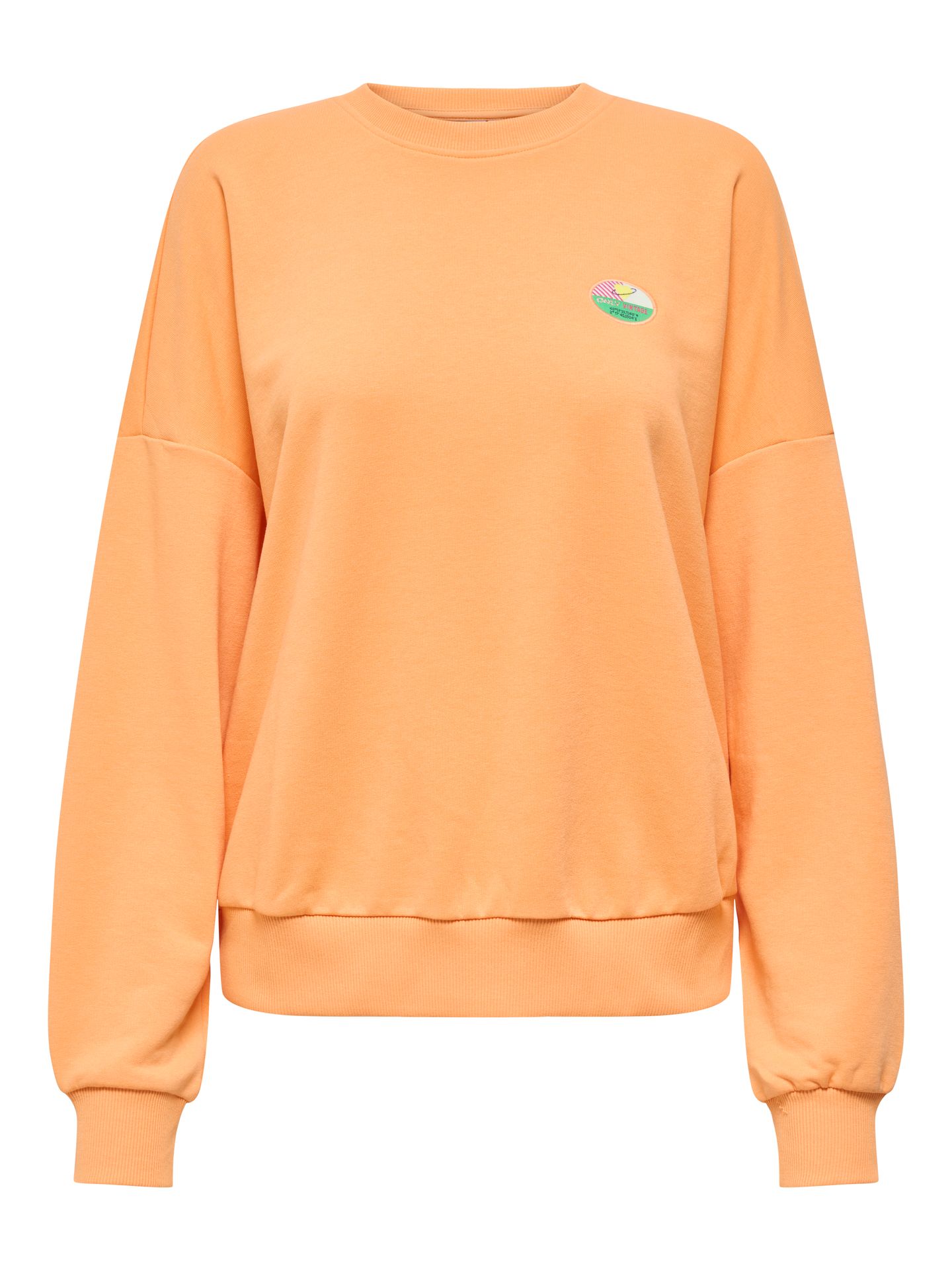 Only ONLMINNA O NECK L/S CS PR SWT Mock Orange/Only badge 2900165454022